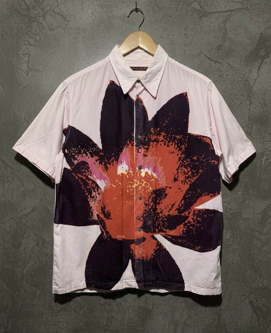 Hysteric Glamour Gaijin Made big flower splash pink striped shirt Size US L / EU 52-54 / 3 - 1 Thumbnail