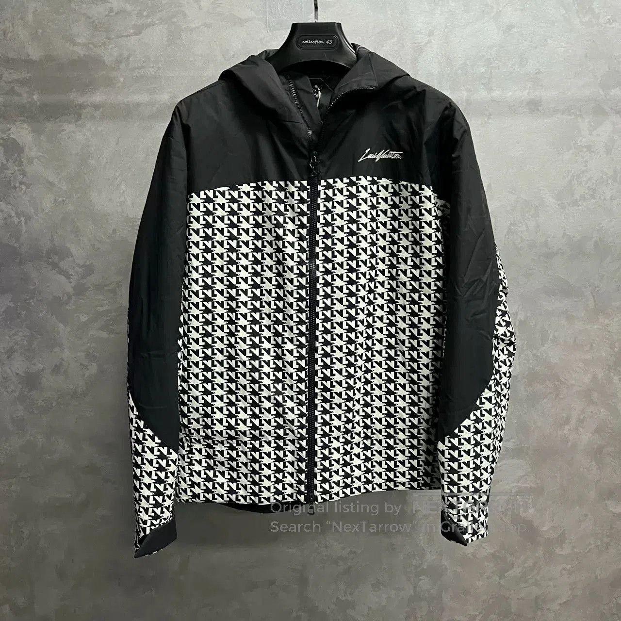 Louis Vuitton Louis Vuitton Houndstooth Zip Hooded Jacket. Size US S / EU 44-46 / 1 - 1 Thumbnail