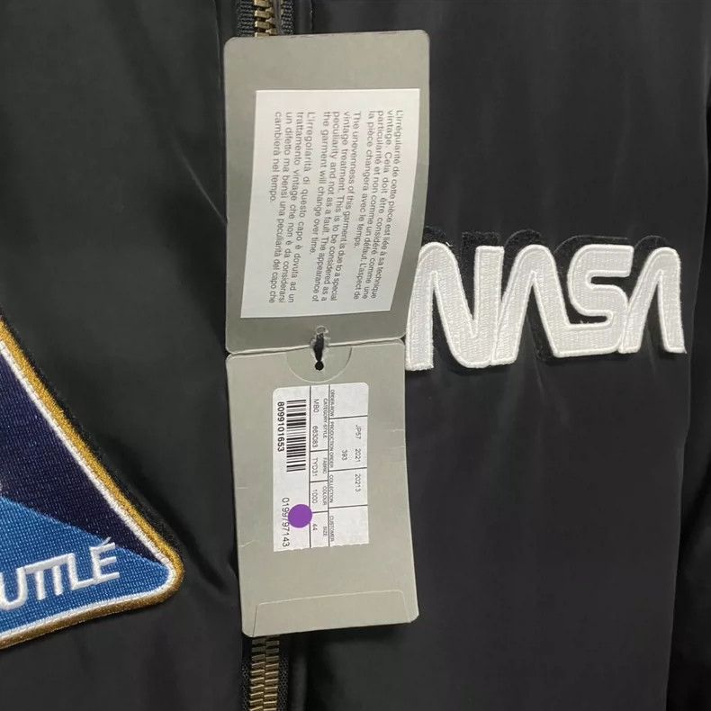 Balenciaga Balenciaga Black NASA embroidered ma-1 zip jacket Size US S / EU 44-46 / 1 - 9 Thumbnail