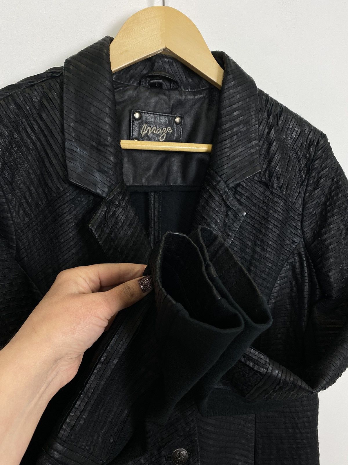 Maje Maje Leather Jacket Ladies Size L Avant-Garde Luxury Size L / US 10 / IT 46 - 7 Thumbnail
