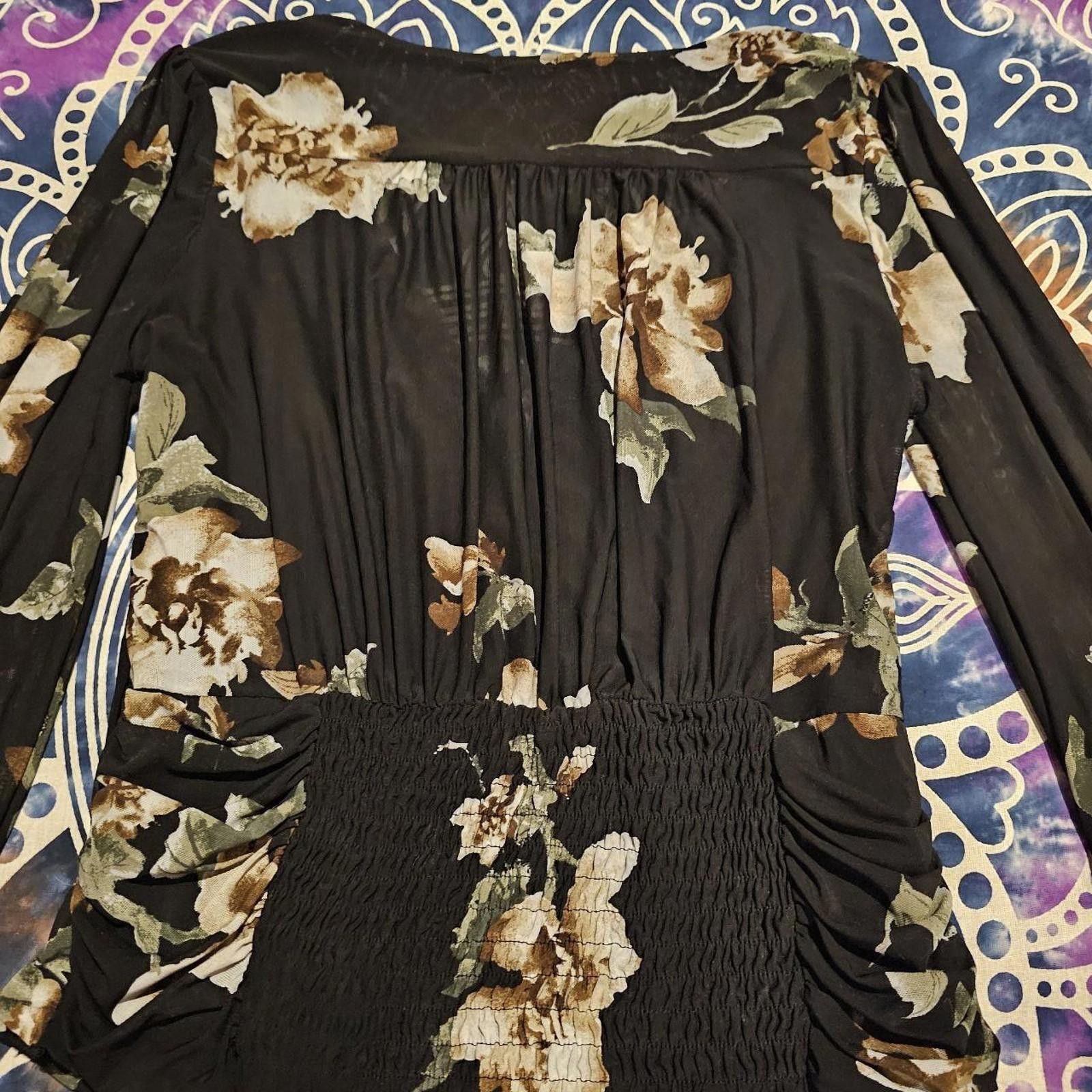 Designer Gimmicks Women's Floral Large Blouse Size L / US 10 / IT 46 - 8 Thumbnail