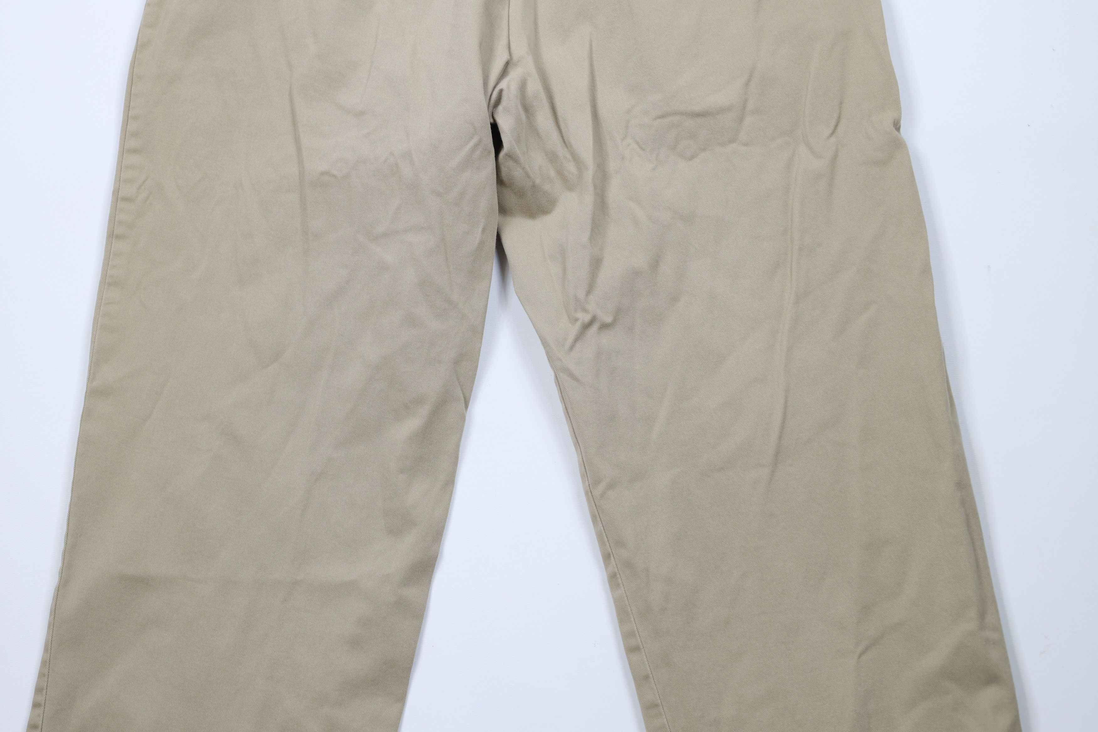 Nautica × Vintage Vintage 90s Y2K Nautica Wide Leg Chino Pants Beige Cotton Size US 36 / EU 52 - 13 Thumbnail