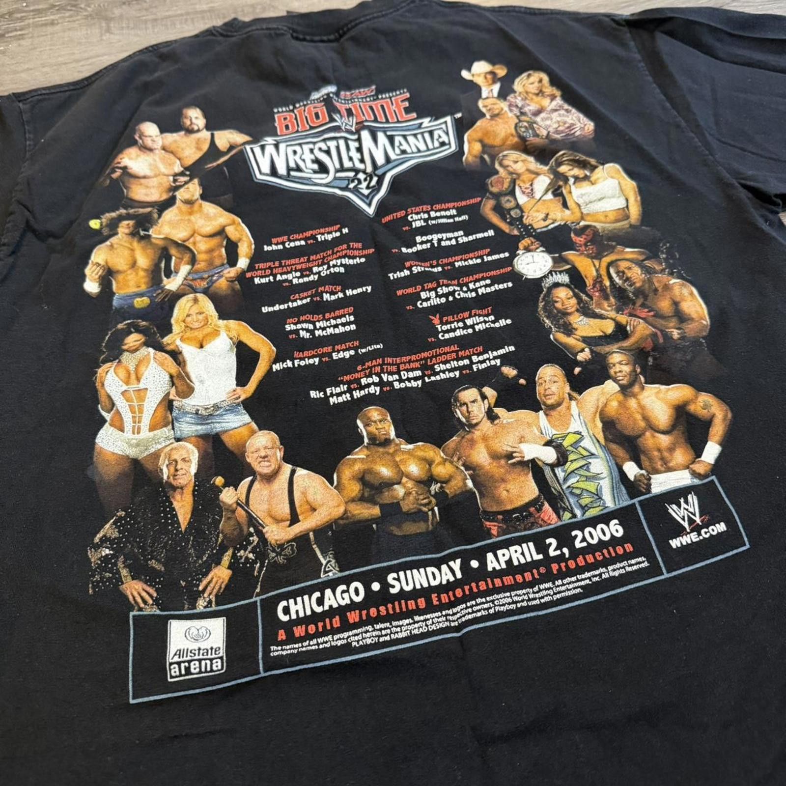 WWE Vintage big time wrestlemania 22 t shirt 06 XL chris benoit Size US XL / EU 56 / 4 - 6 Thumbnail
