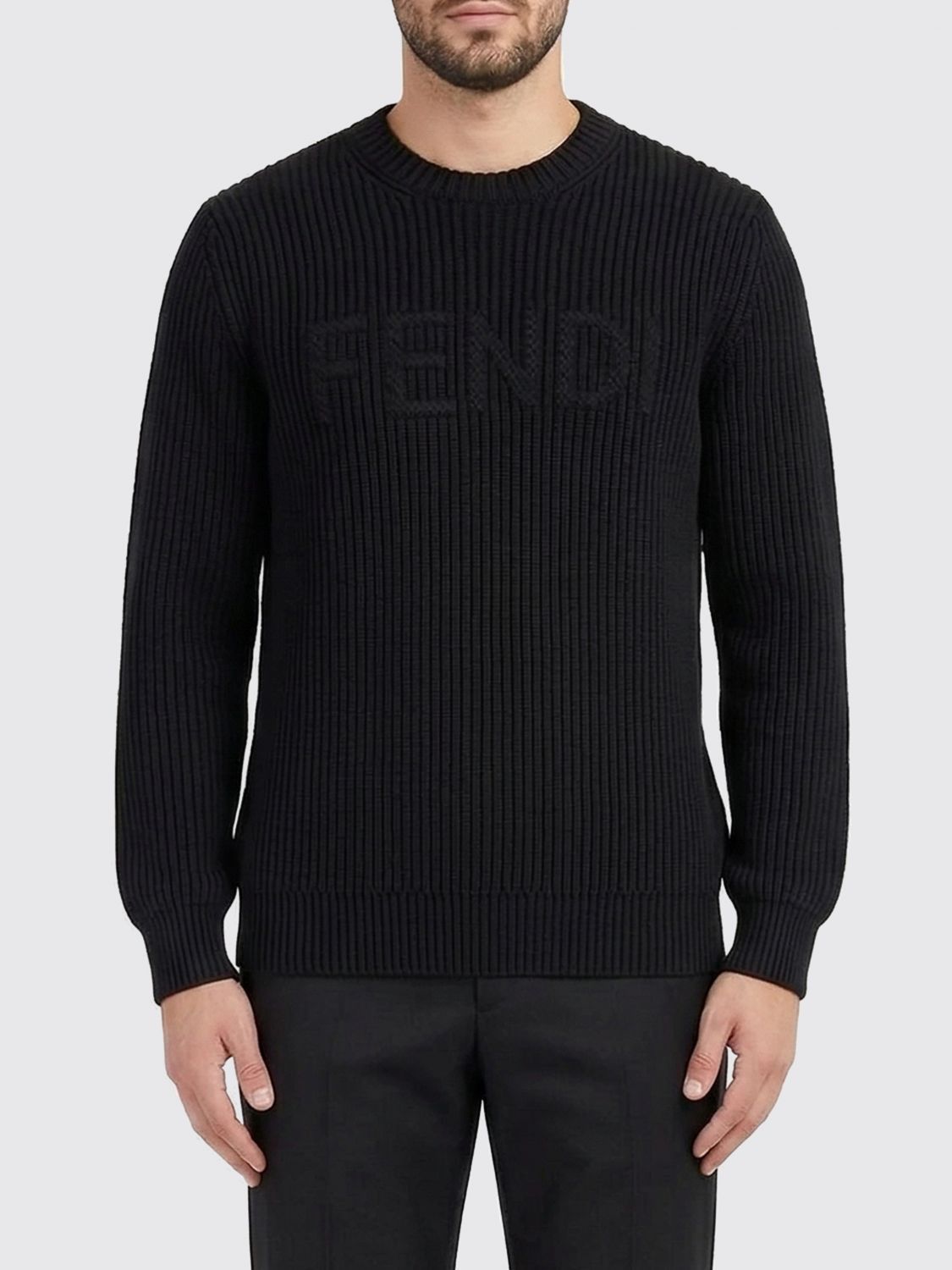 Fendi Fendi Sweater Men Black Size US M / EU 48-50 / 2 - 1 Thumbnail