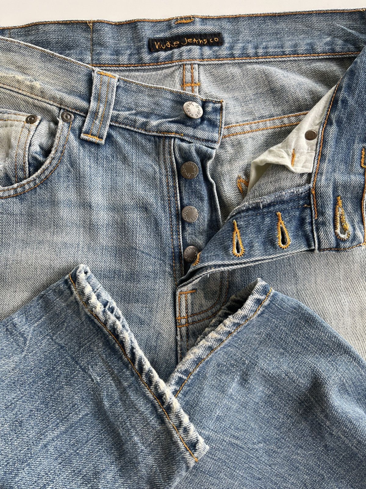 Nudie Jeans Nudie Grim Tim Distressed Denim Size US 30 / EU 46 - 9 Thumbnail