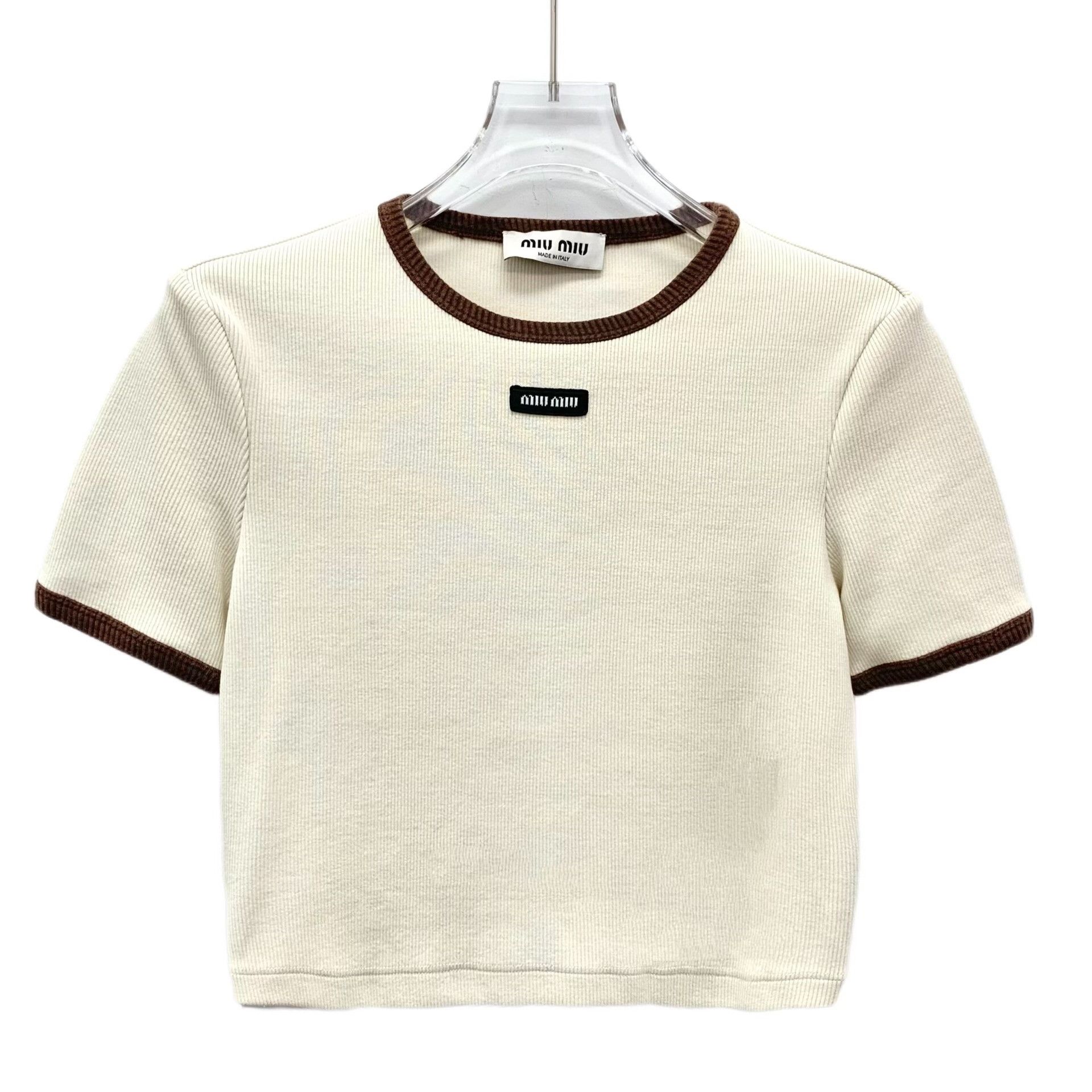 Miu Miu Miu Miu Retro Cotton White Sweater XS Women Size XS / US 0-2 / IT 36-38 - 1 Thumbnail
