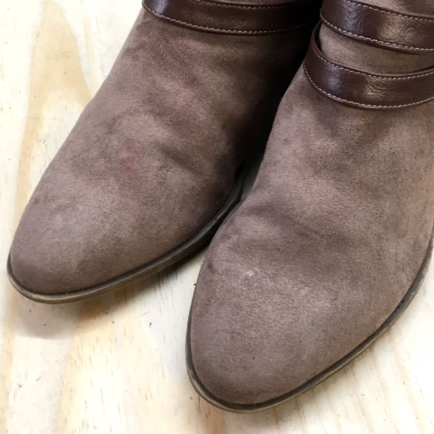 Vintage Life Stride Paloma Boots Womens 9.5 M Ankle Booties Brown Fabric Side Zip Boots Size US 10 / IT 40 - 4 Thumbnail