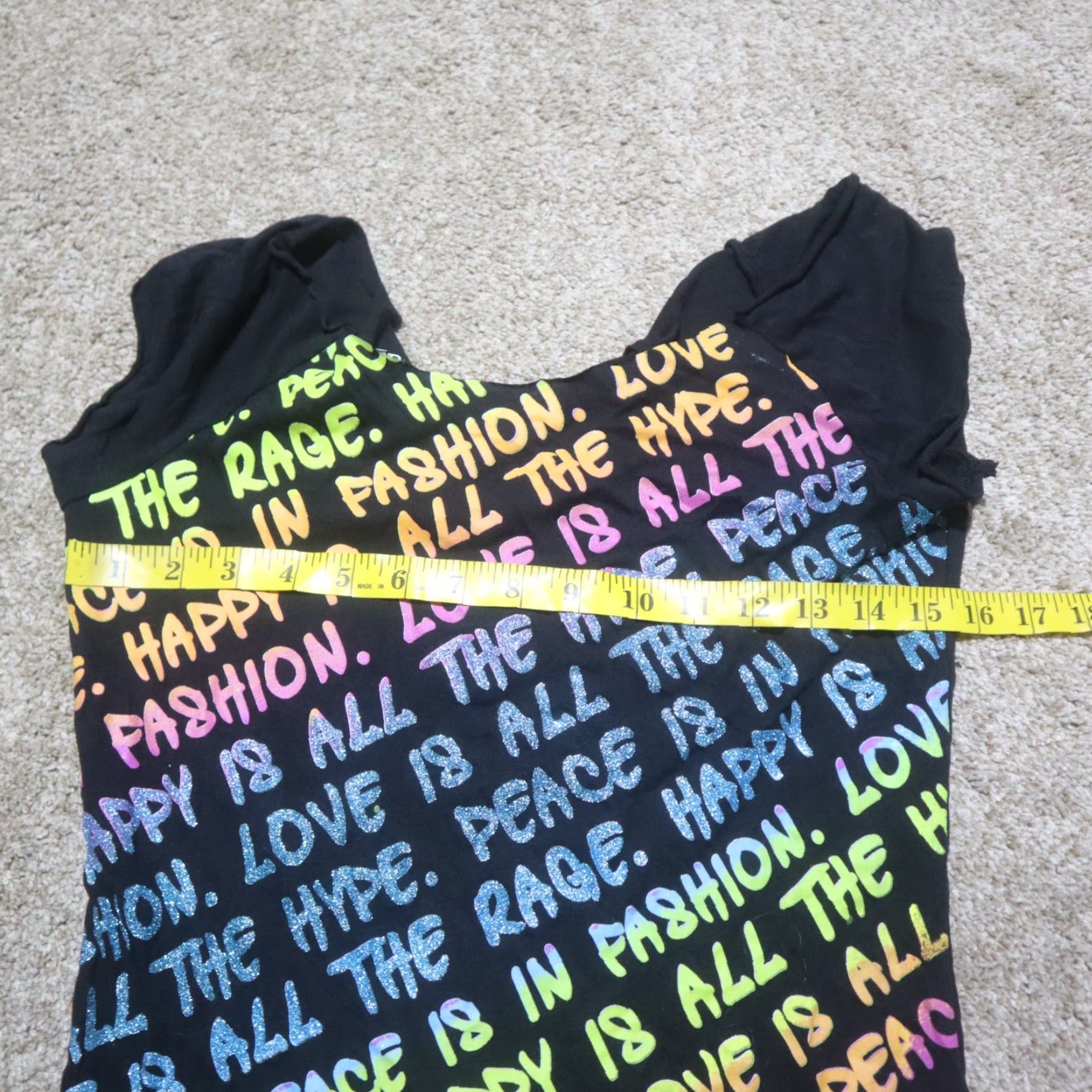 Vintage Piper & Blue Shirt Women Adult Large Black Stars Tee Top Size L / US 10 / IT 46 - 4 Thumbnail