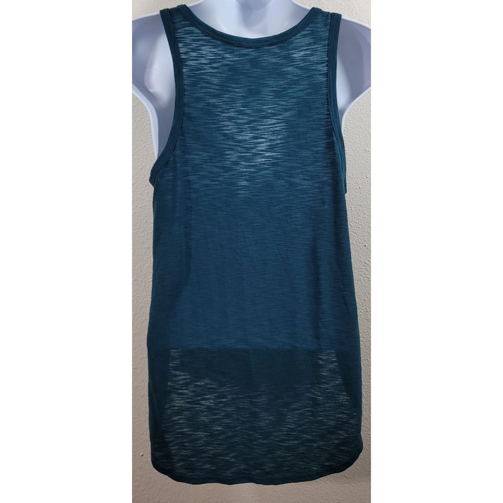 Other Lush Green Blue Slub Knit Tank Top Small Lightweight Soft Size S / US 4 / IT 40 - 2 Thumbnail
