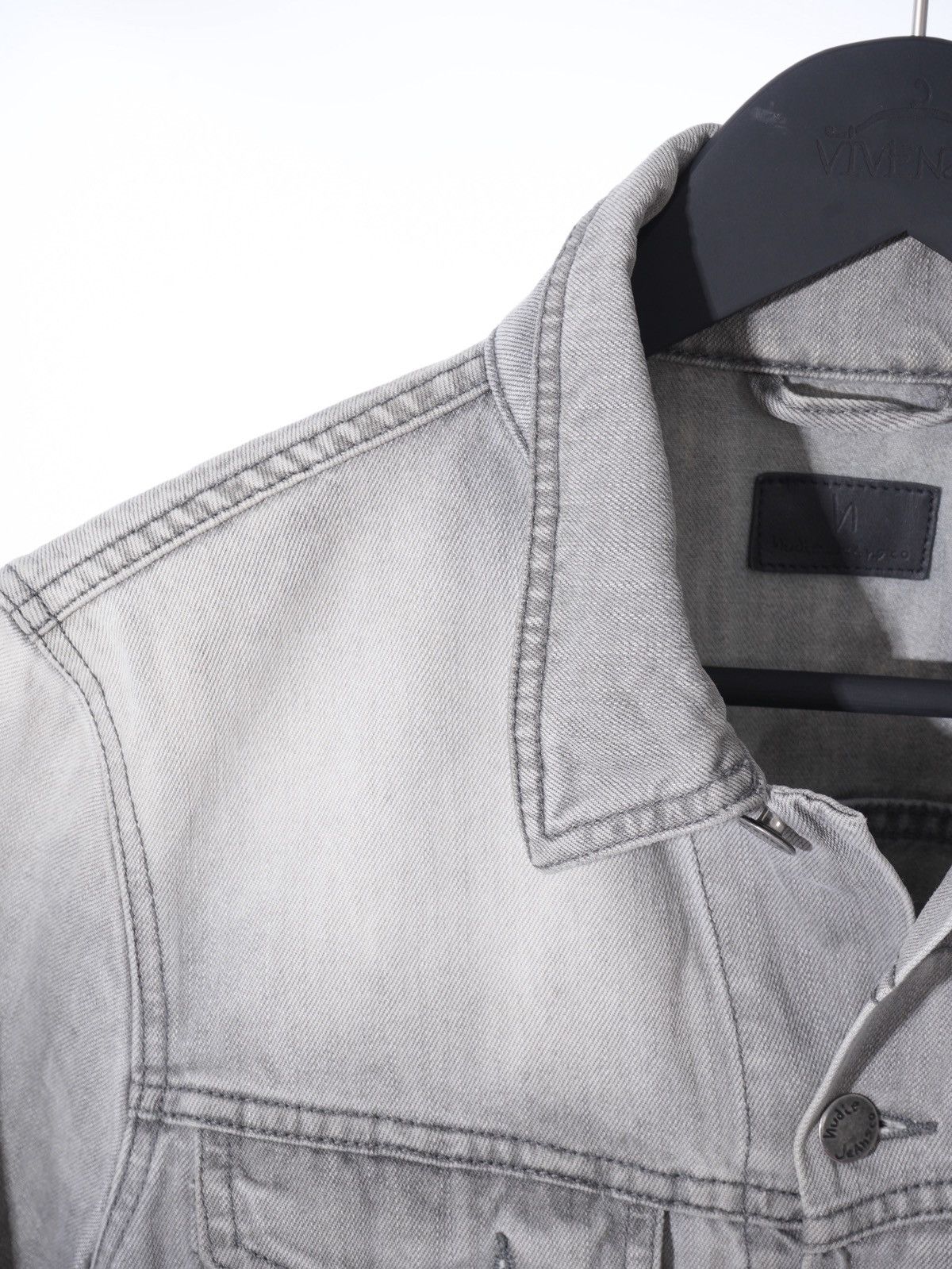Nudie Jeans NUDIE JEANS DENIM JACKET PERRY ORG. BLACK STRIPED Size S Size US S / EU 44-46 / 1 - 2 Thumbnail