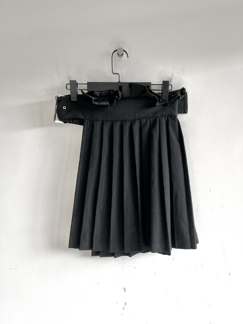Yohji Yamamoto LIMI feu Yohji Yamamoto Wool Pleated Asymmetric Wrap Skirt Size 30" / US 8 / IT 44 - 2 Thumbnail