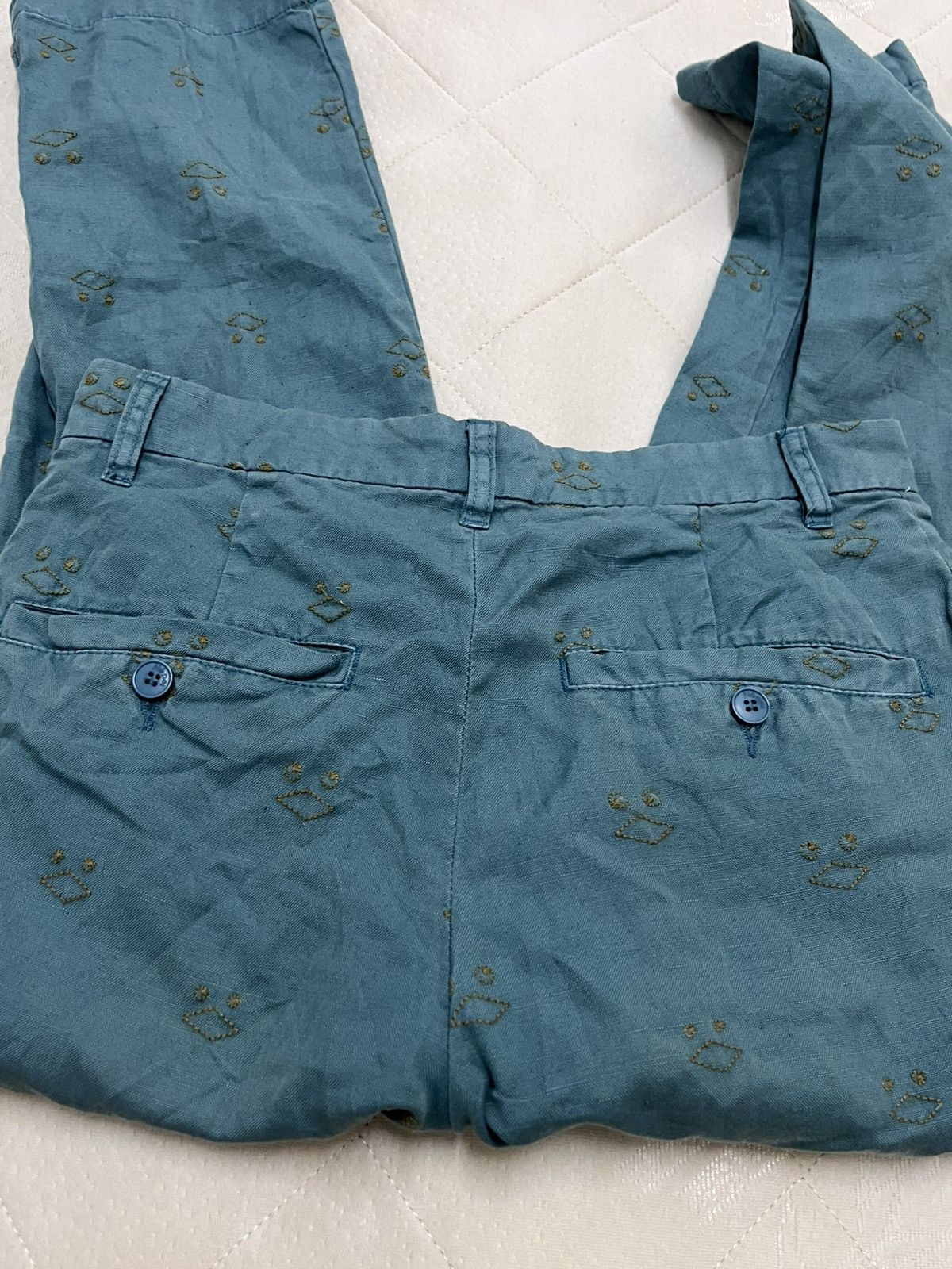 Ne-Net Issey Miyake Nenet Linen Embroidery Pants Size US 30 / EU 46 - 13 Thumbnail