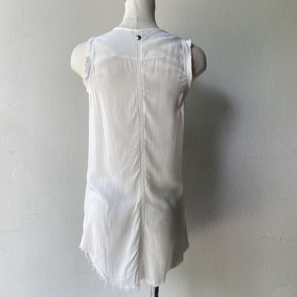 Diesel DIESEL White Ruffled Sleeveless Blouse Size S / US 4 / IT 40 - 12 Thumbnail