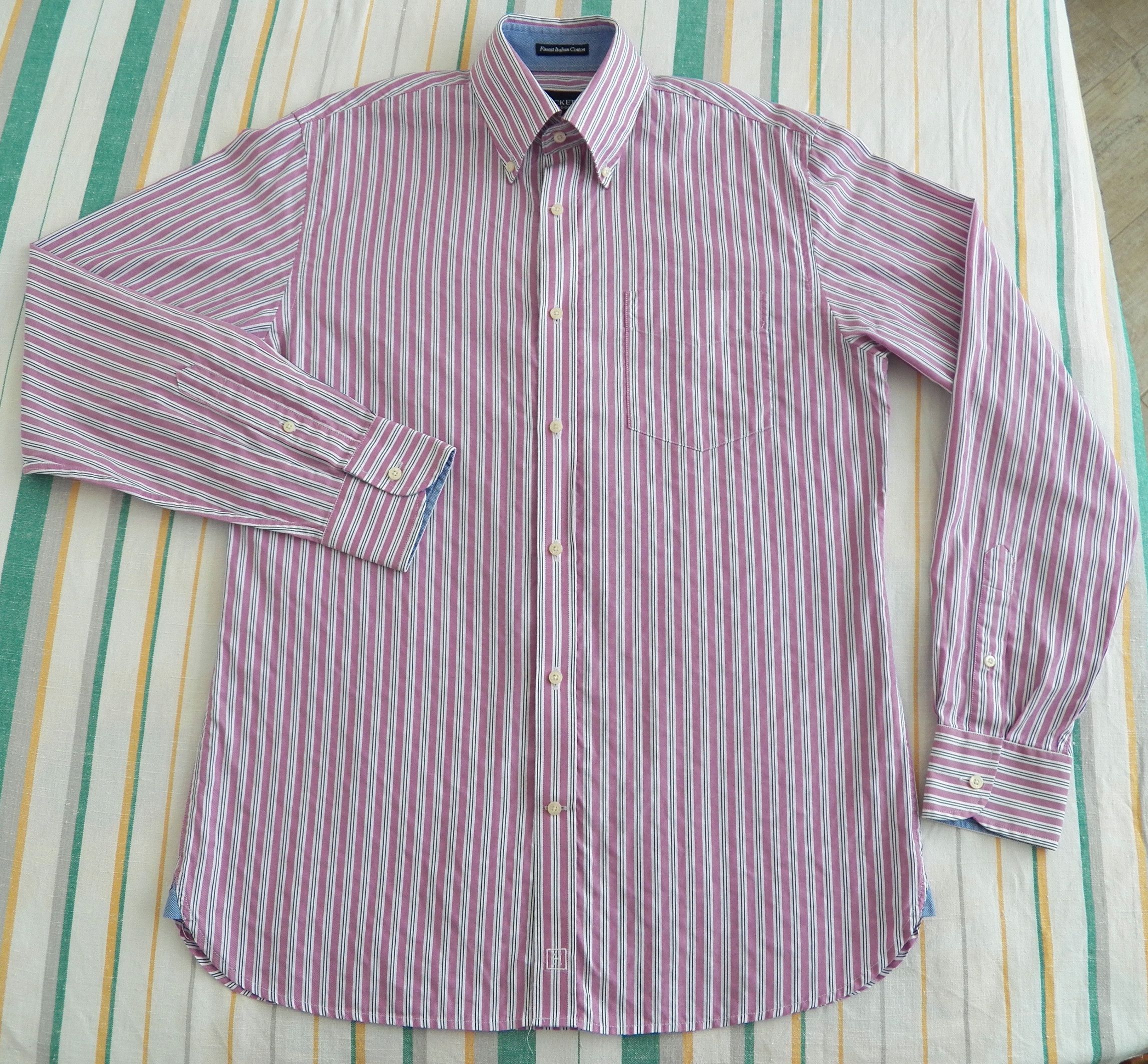 Hackett Hackett Mens Shirt Size M stripe albini italian cotton Size US M / EU 48-50 / 2 - 1 Thumbnail