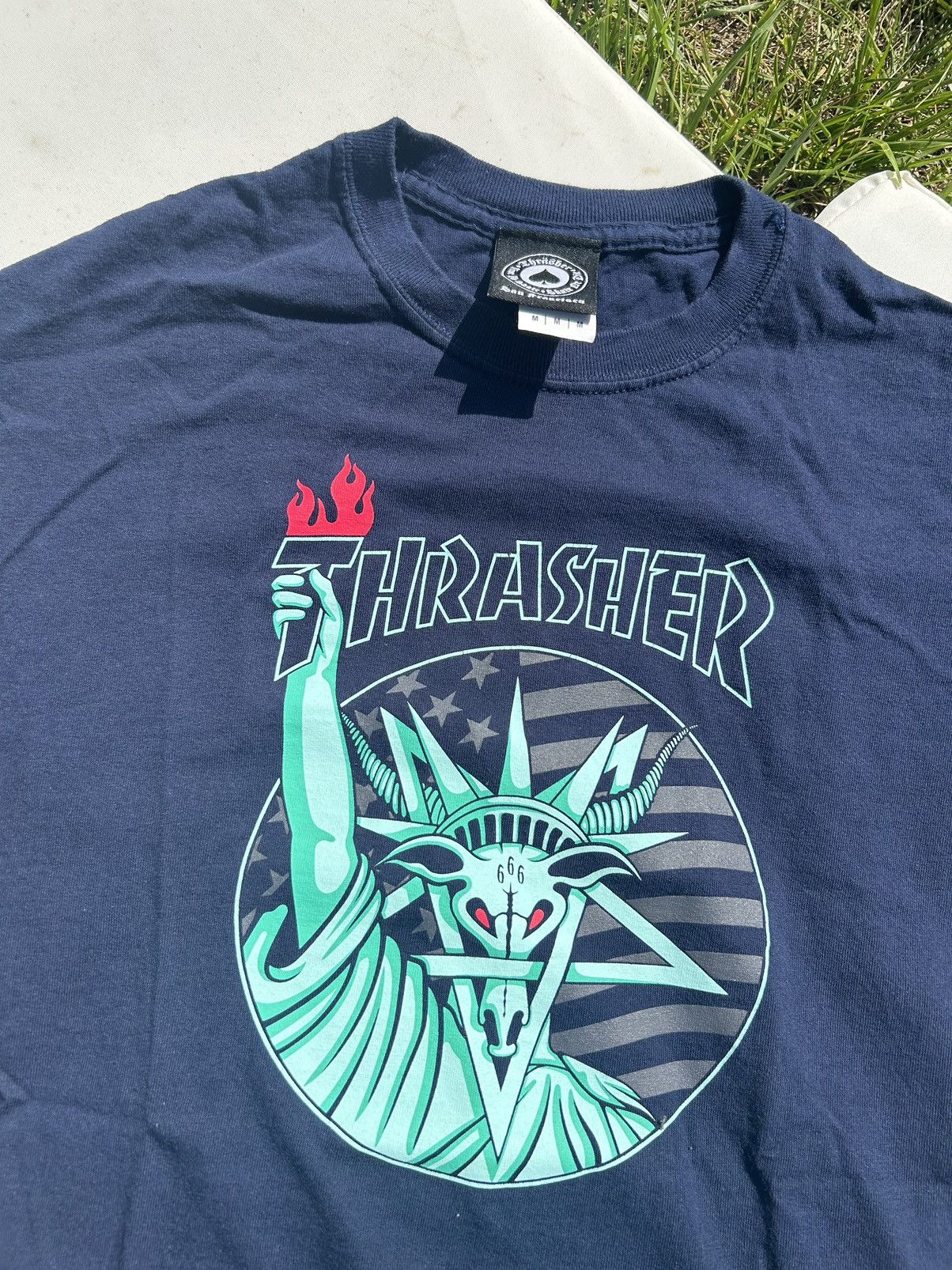 Thrasher × Vintage Thrasher - Statue of Liberty T Shirt - Medium Size US M / EU 48-50 / 2 - 4 Thumbnail
