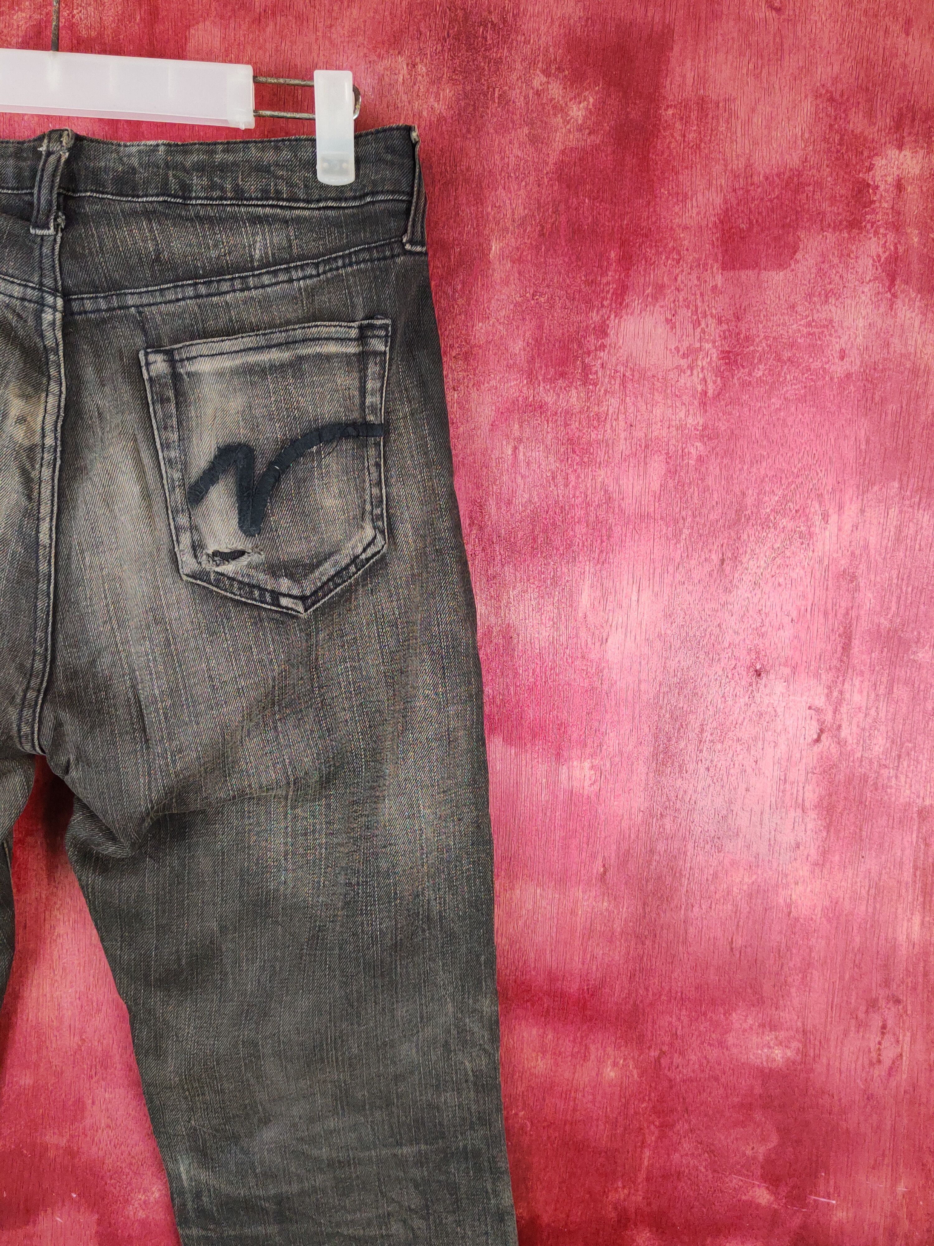 Japanese Brand Japanese Brand Black Faded Distressed Ripped Jeans #S1810 Size US 30 / EU 46 - 10 Thumbnail