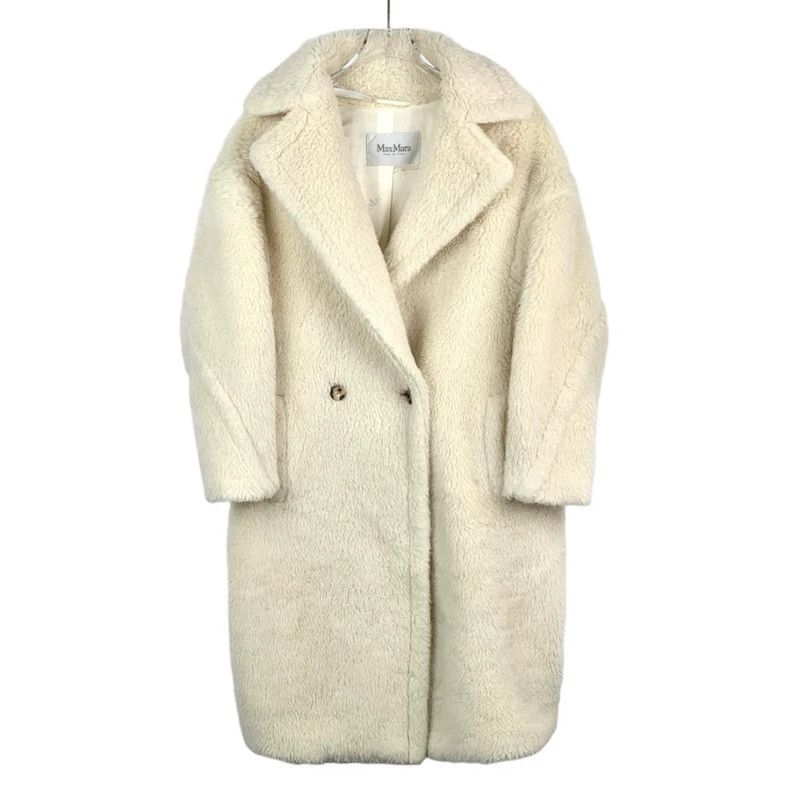 Max Mara Max Mara Lapel double-breasted off-white alpaca-wool teddy Size XS / US 0-2 / IT 36-38 - 1 Thumbnail
