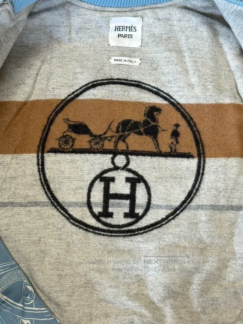 Hermes Hermes Women's flight jacket, blue print version Size XXS / US 00 / IT 34 - 5 Thumbnail