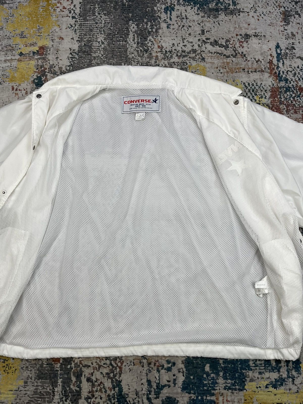 Converse Vintage Converse Side Chest Logo Button Up Coach Jackets Size US L / EU 52-54 / 3 - 9 Thumbnail