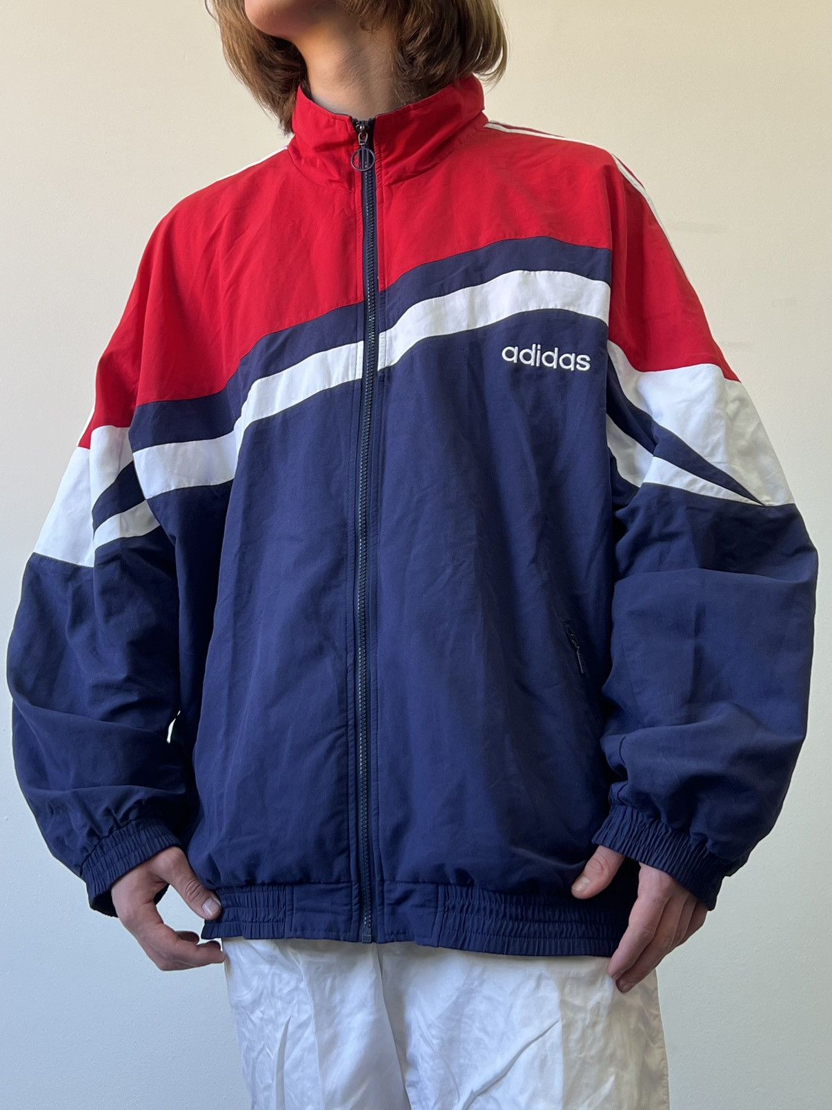 Adidas × Vintage Vintage Balenciaga style Adidas Track Jacket Very Rare Retro Size US XL / EU 56 / 4 - 1 Thumbnail