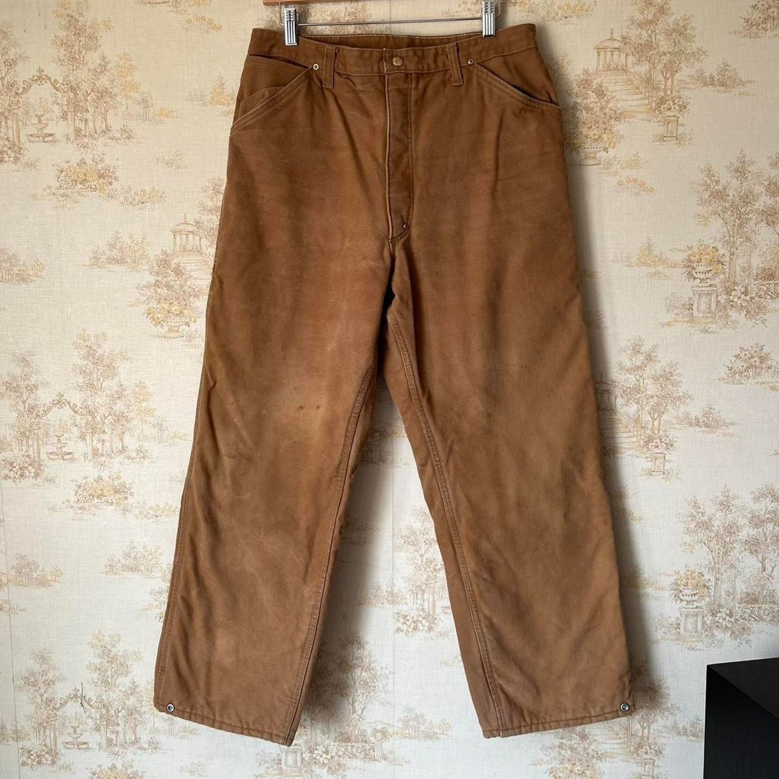 Carhartt Carhartt Insulated Duck Canvas Pants | Flannel Lined | 36x30 Size US 36 / EU 52 - 1 Thumbnail