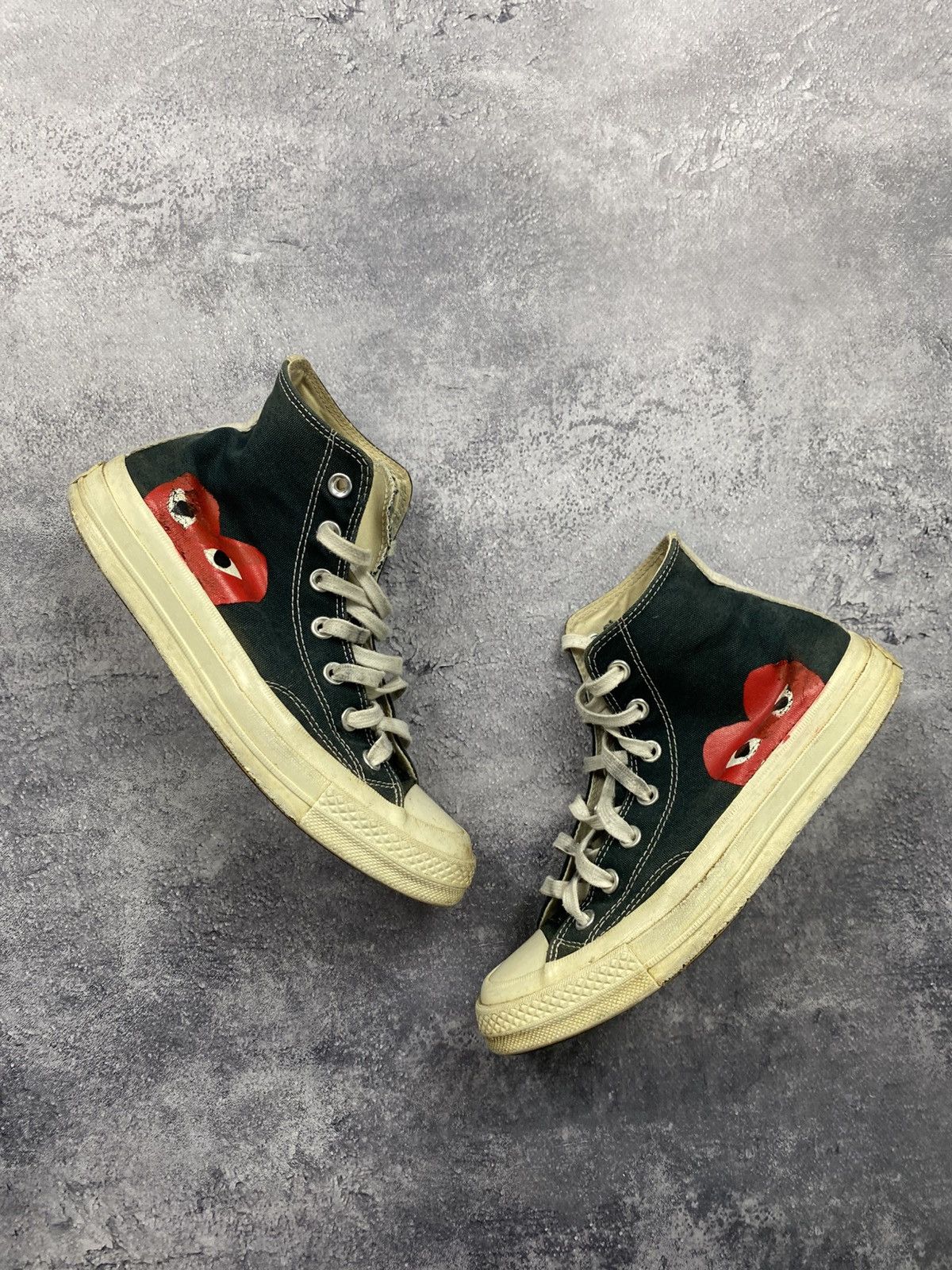 Comme des Garcons Comme Des Garçons Converse High Top Black Heart Sneakers Size US 6 / EU 39 - 3 Thumbnail