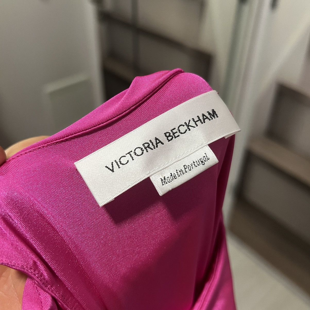 Designer × Victoria Beckham Victoria Beckham Cutout Ruched Satin-Jersey Maxi Dress UK 8 Size S / US 4 / IT 40 - 5 Thumbnail