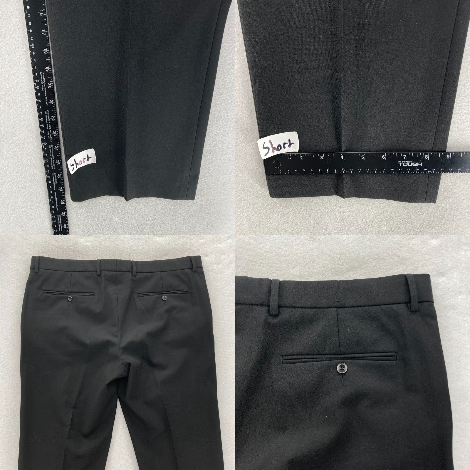 Vintage Alberto Ceramica George Dress Pants Mens 42x28 Black Modern Fit Stretch Casual Dress Pants Mens 42 Black Regular Pockets Slashes Size US 42 / EU 58 - 8 Thumbnail