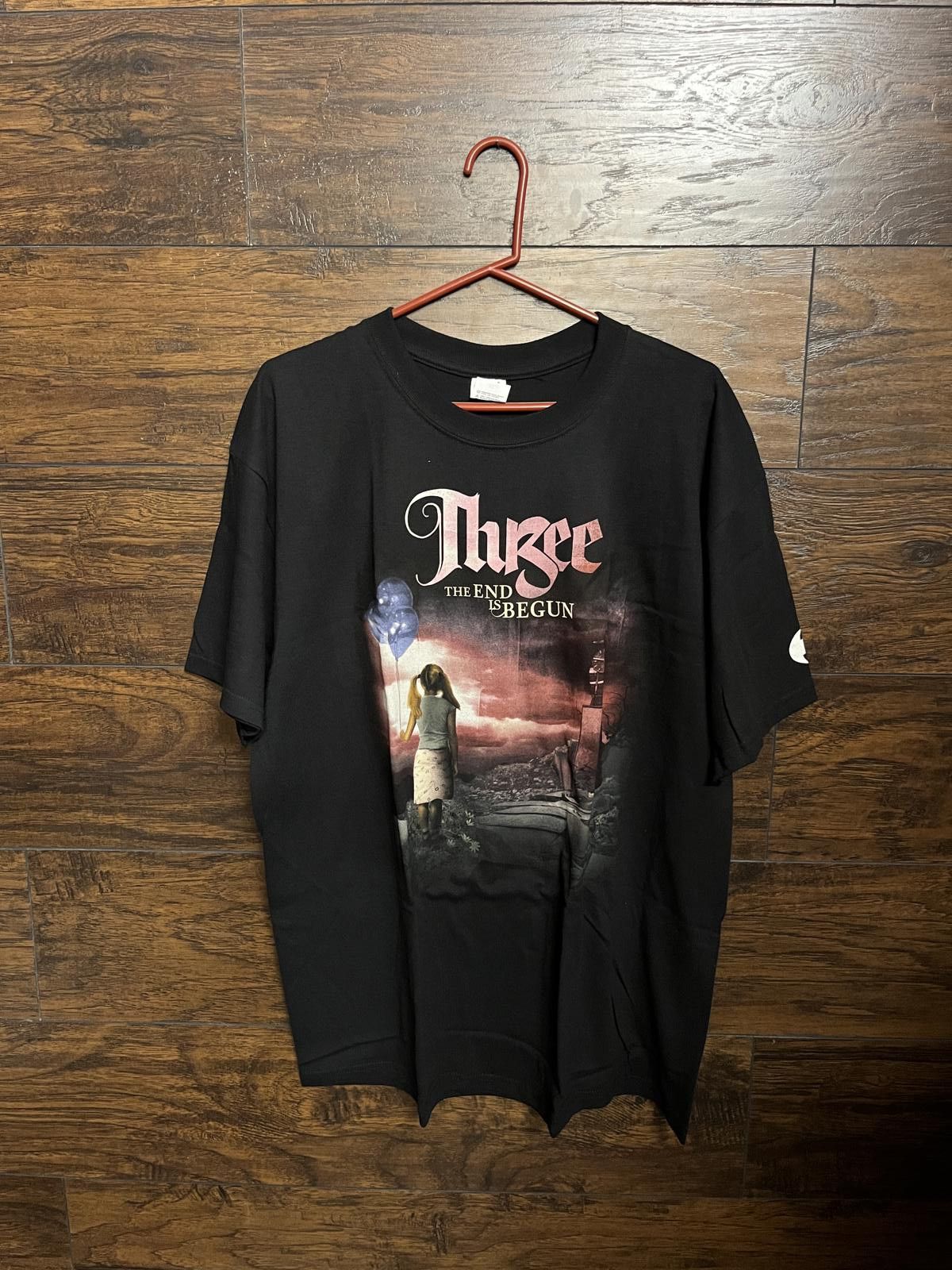 image of Designer Vintage Three The End Is Begun T-Shirt - Metal Blade - Shirt in Black, Men's (Size XL)