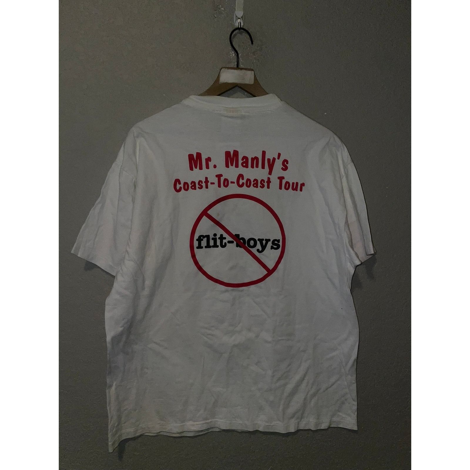 Hanes 90s Vintage Mr Manly Shirt Tour No Flit Boys Comedy Radio XL Size US XL / EU 56 / 4 - 7 Thumbnail