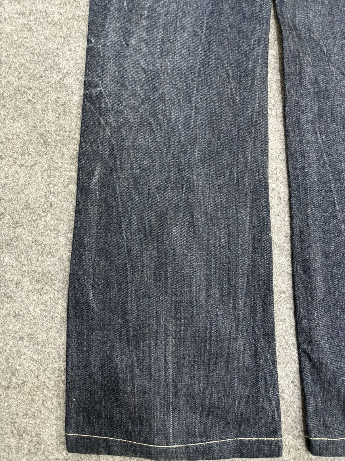 Japanese Brand 💥Flare💥Insane 90s Style Blue Rusty Distressed Denim F561 Size US 30 / EU 46 - 19 Thumbnail