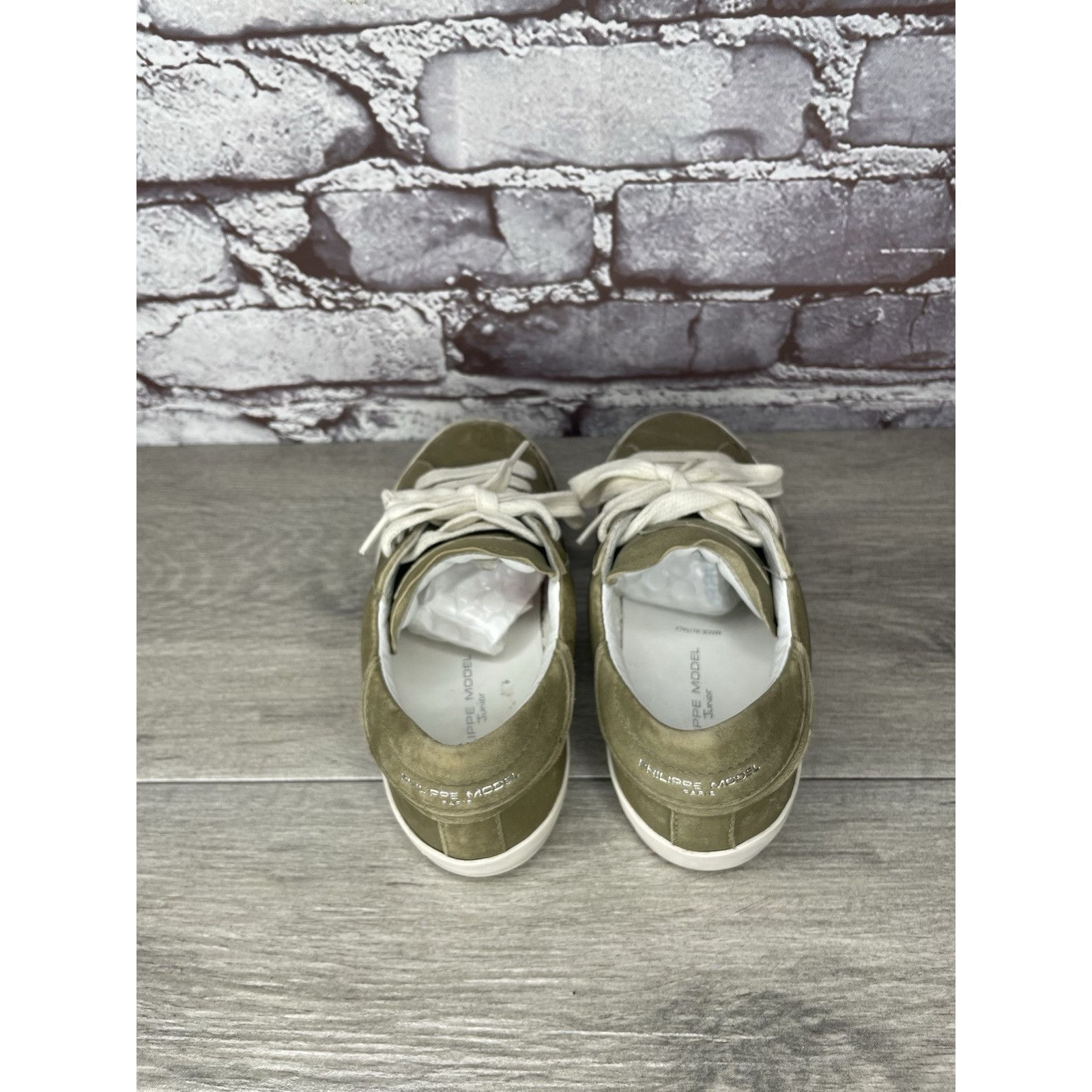 Philippe Model Philippe Model Paris Olive Green Leather Casual Sneakers Jun Size US 12 / IT 42 - 4 Thumbnail