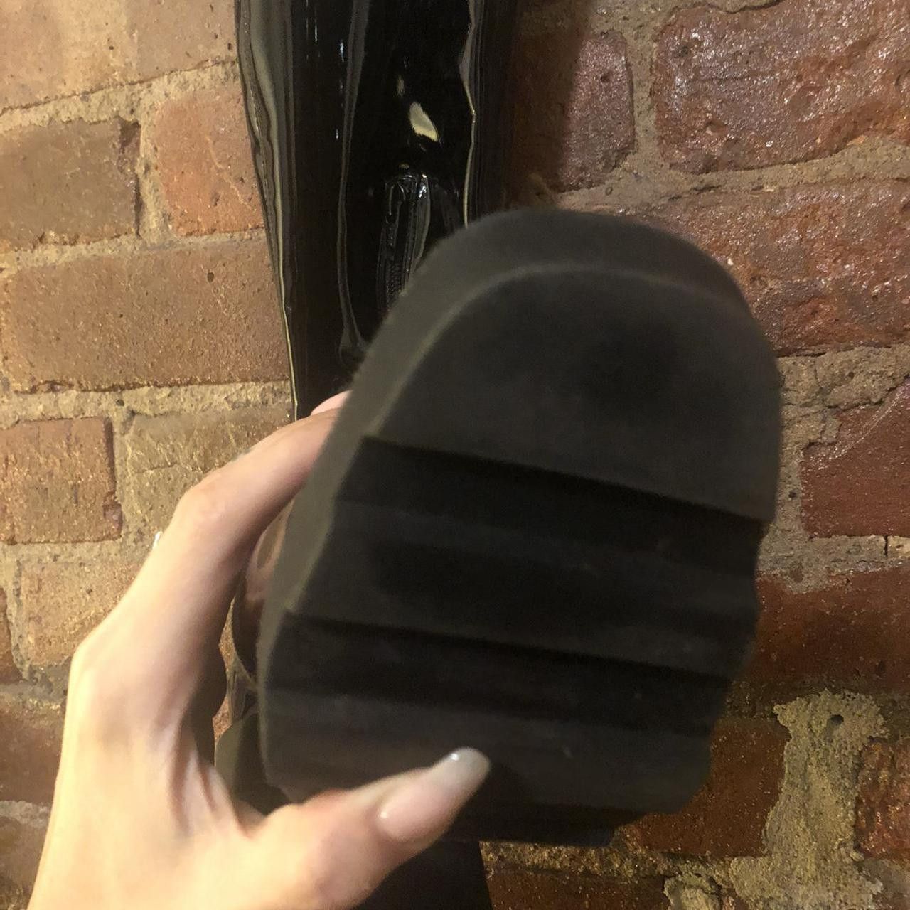 Asos 🔥 Bad Bitch Shiny Patent Thigh Boots 🔥. Size US 9.5 / IT 39.5 - 4 Thumbnail