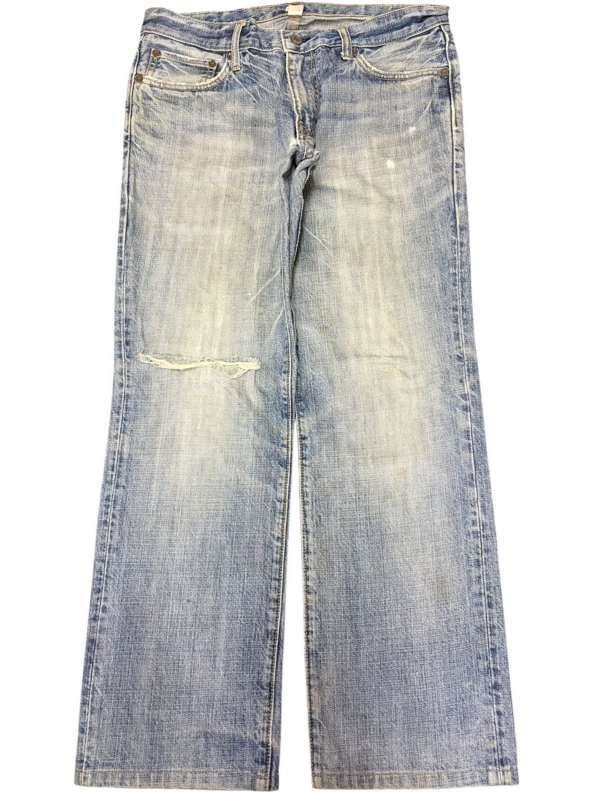 Gap Vintage Gap Mud Wash Distressed Jeans Size US 33 - 1 Thumbnail