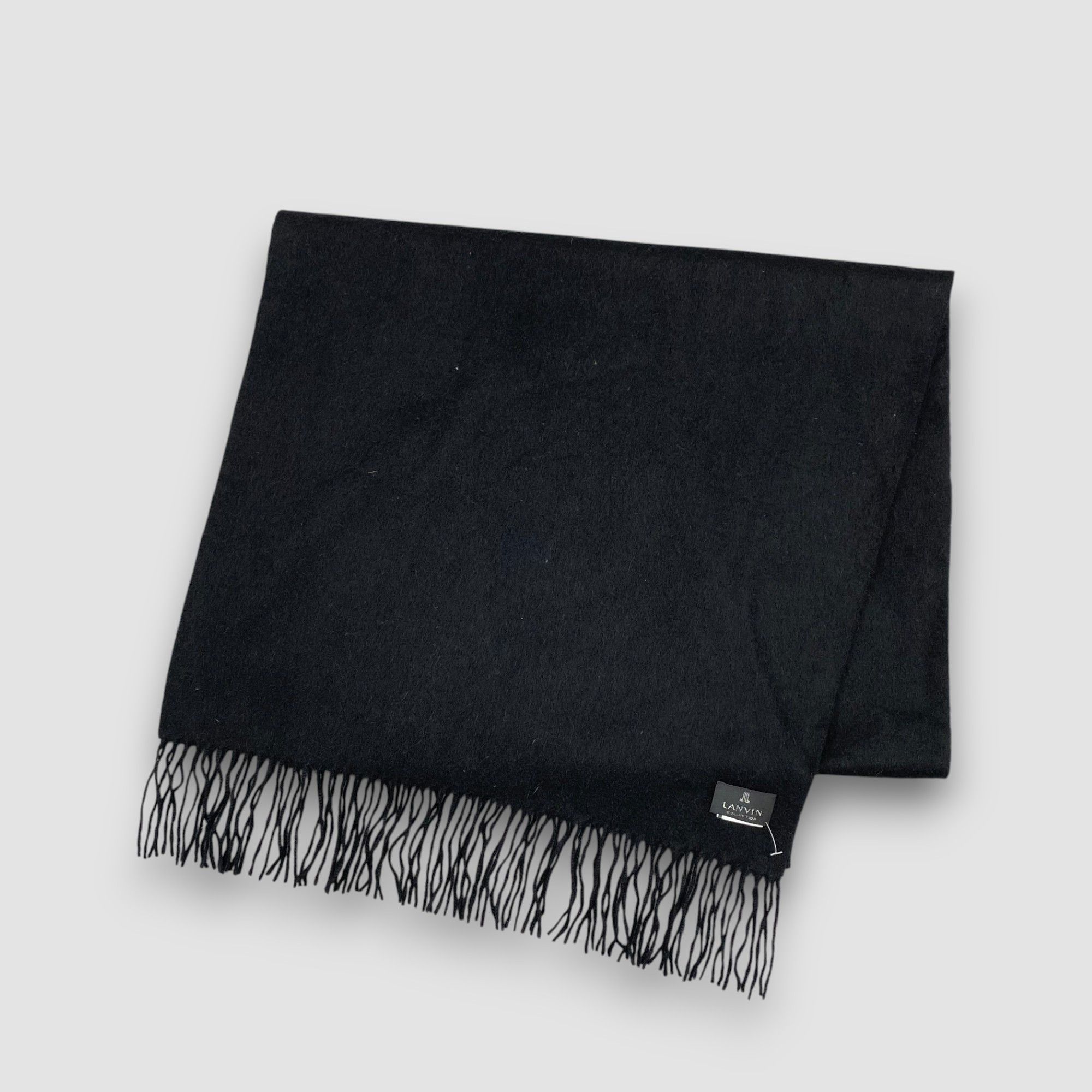 Japanese Brand Vintage Lanvin Scarf Muffler Wool Stole Wraps Scarves Size ONE SIZE - 4 Thumbnail