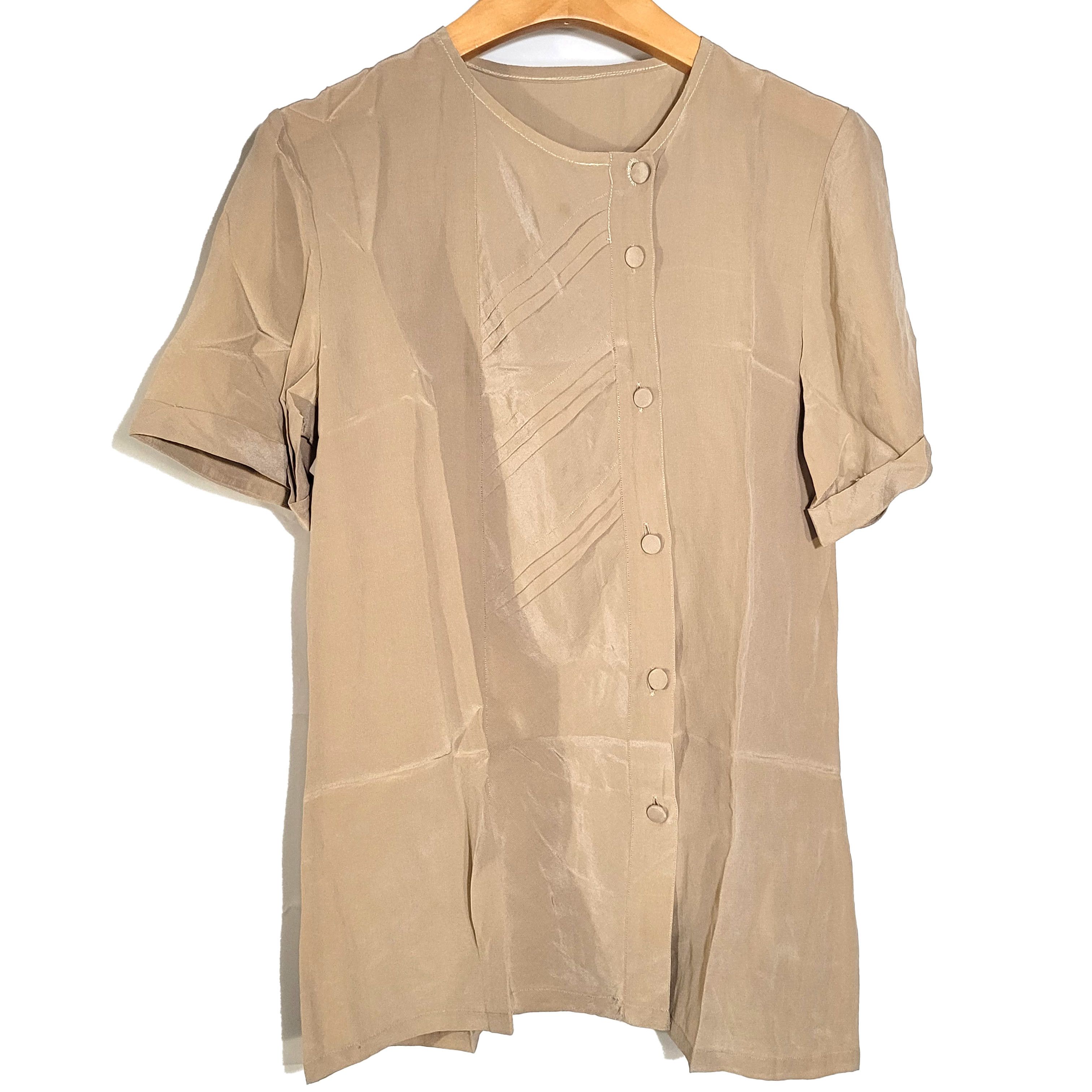 Other Women's 100% Silk Size XS Short Sleeve Top Shirt SCA498 Size XS / US 0-2 / IT 36-38 - 1 Thumbnail