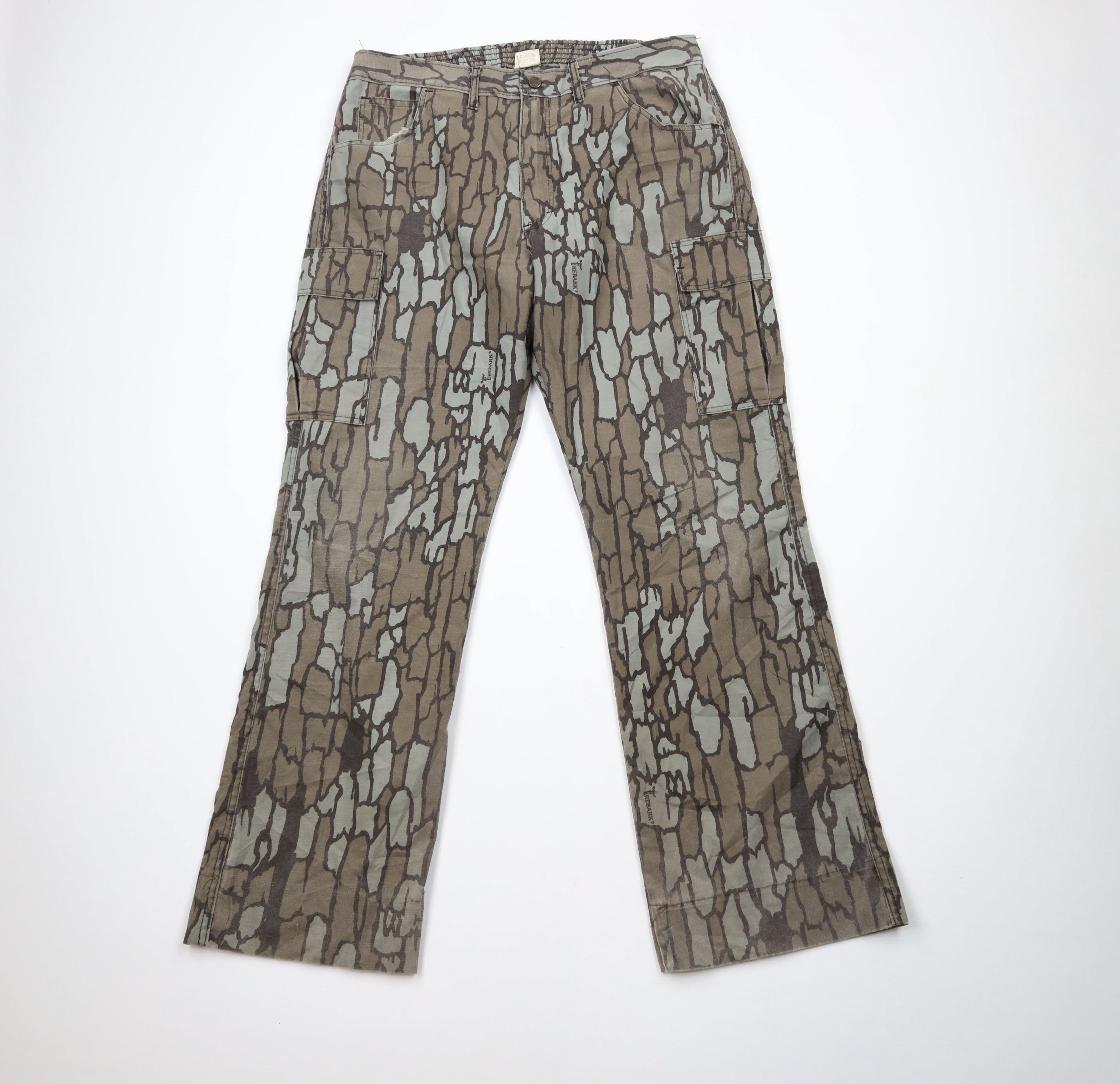 Vintage Vintage 80s Trebark Camouflage Wide Leg Cargo Pants USA Size US 36 / EU 52 - 1 Thumbnail