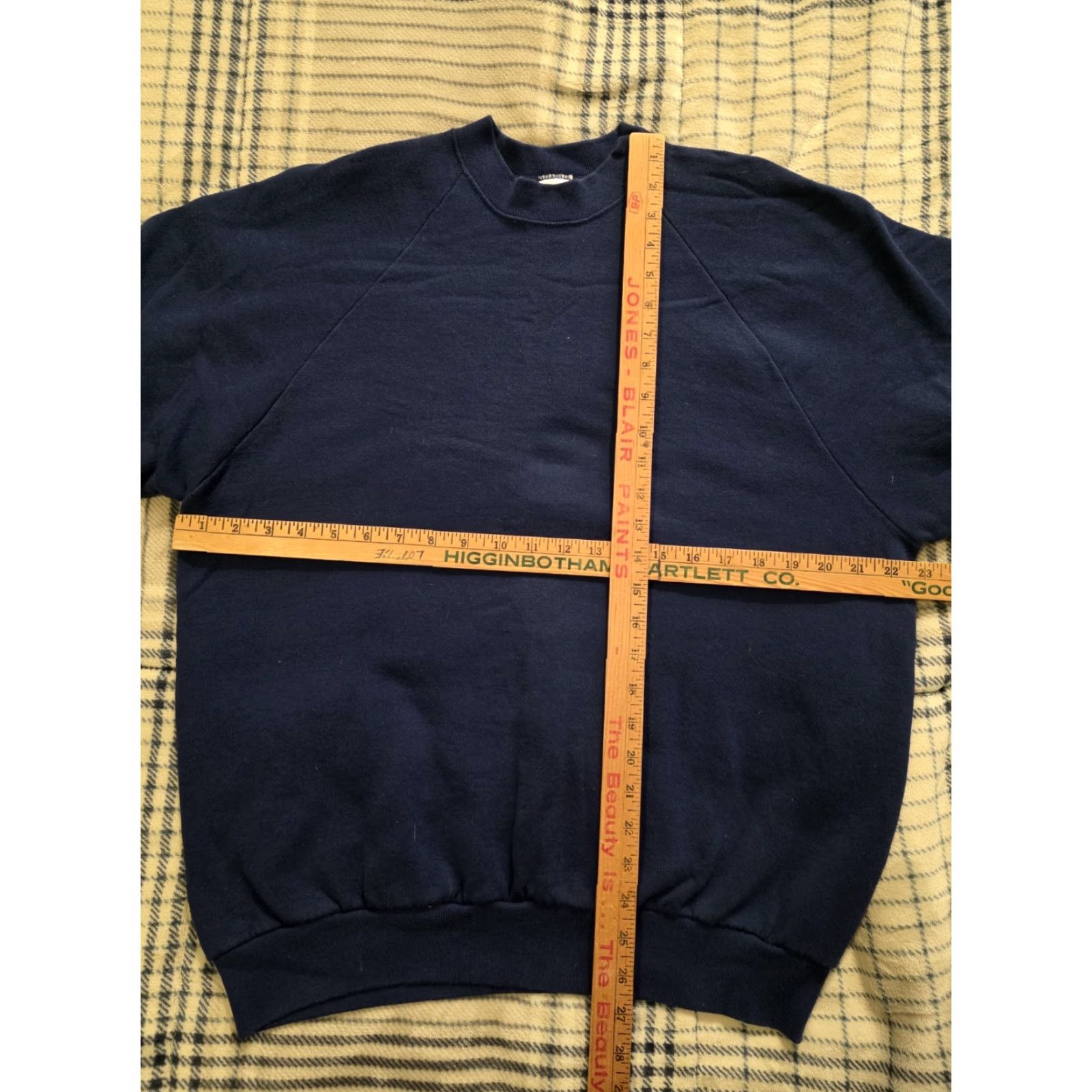 Fruit Of The Loom VINTAGE Fruit Of The Loom BLUE Sweatshirt Crewneck Fleece XL Adult Regular Men Pullover Cotton Polyester Solid Size US XL / EU 56 / 4 - 4 Thumbnail
