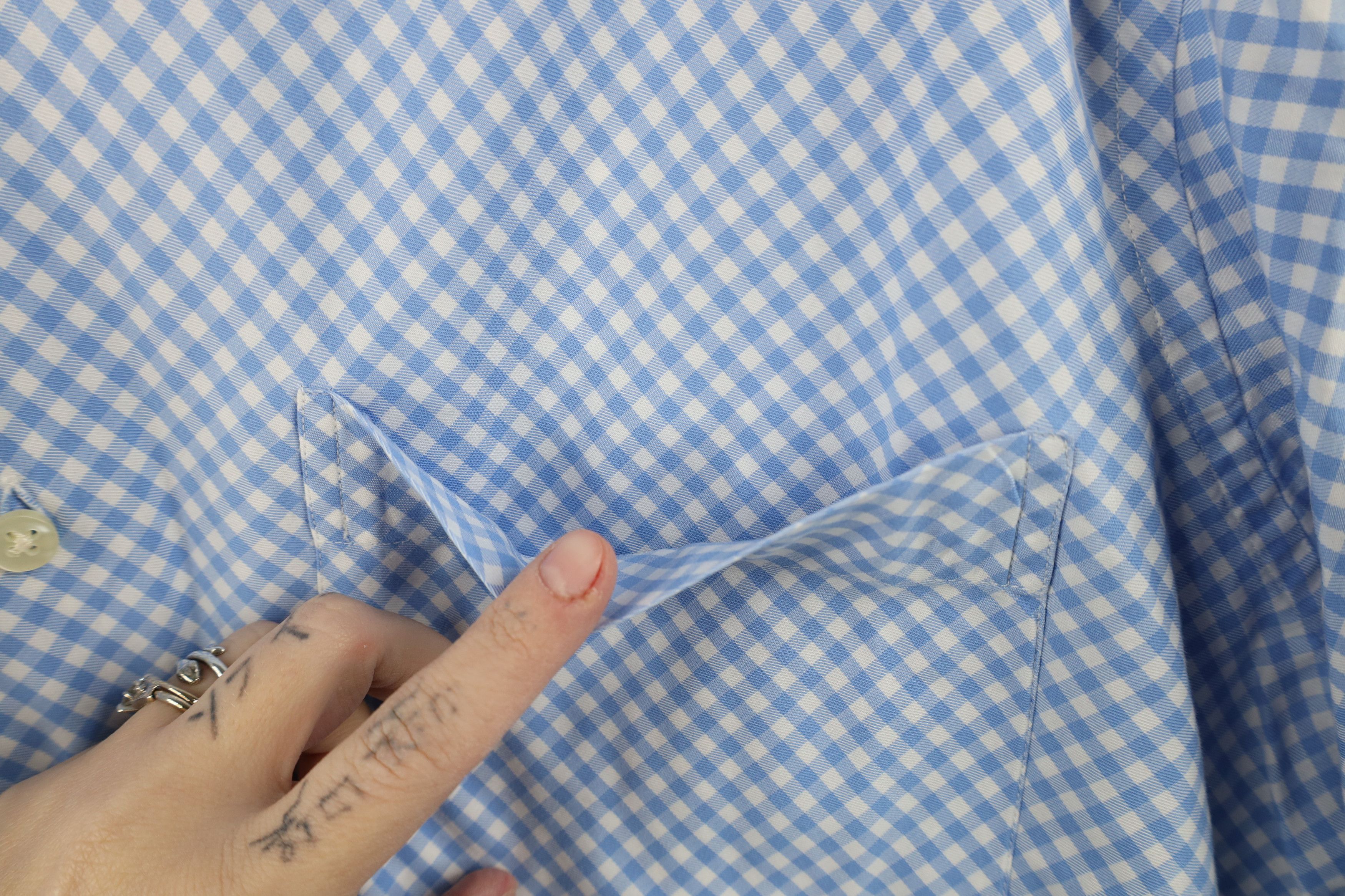 Peter Millar Peter Millar Gingham Collared Button Down Shirt Blue Cotton Size US M / EU 48-50 / 2 - 4 Thumbnail