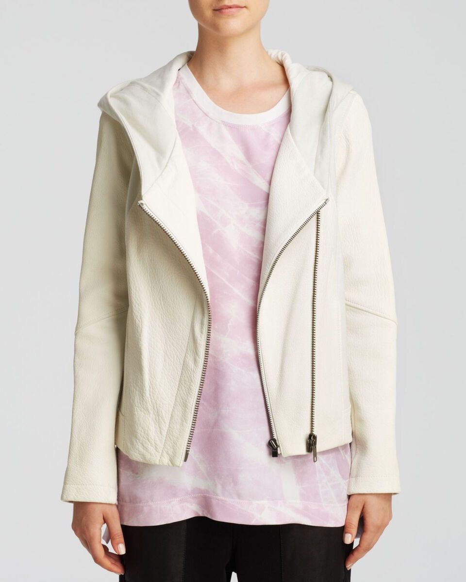 Helmut Lang Rare🔥 Helmut Lang Distressed Half Leather Jacket Hoodie Size S / US 4 / IT 40 - 21 Thumbnail