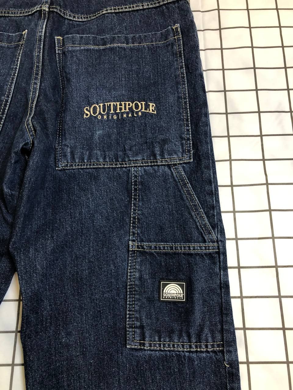 Southpole Y2K Southpole Big Logo navy blue denim pants size 30 Size US 32 / EU 48 - 18 Thumbnail