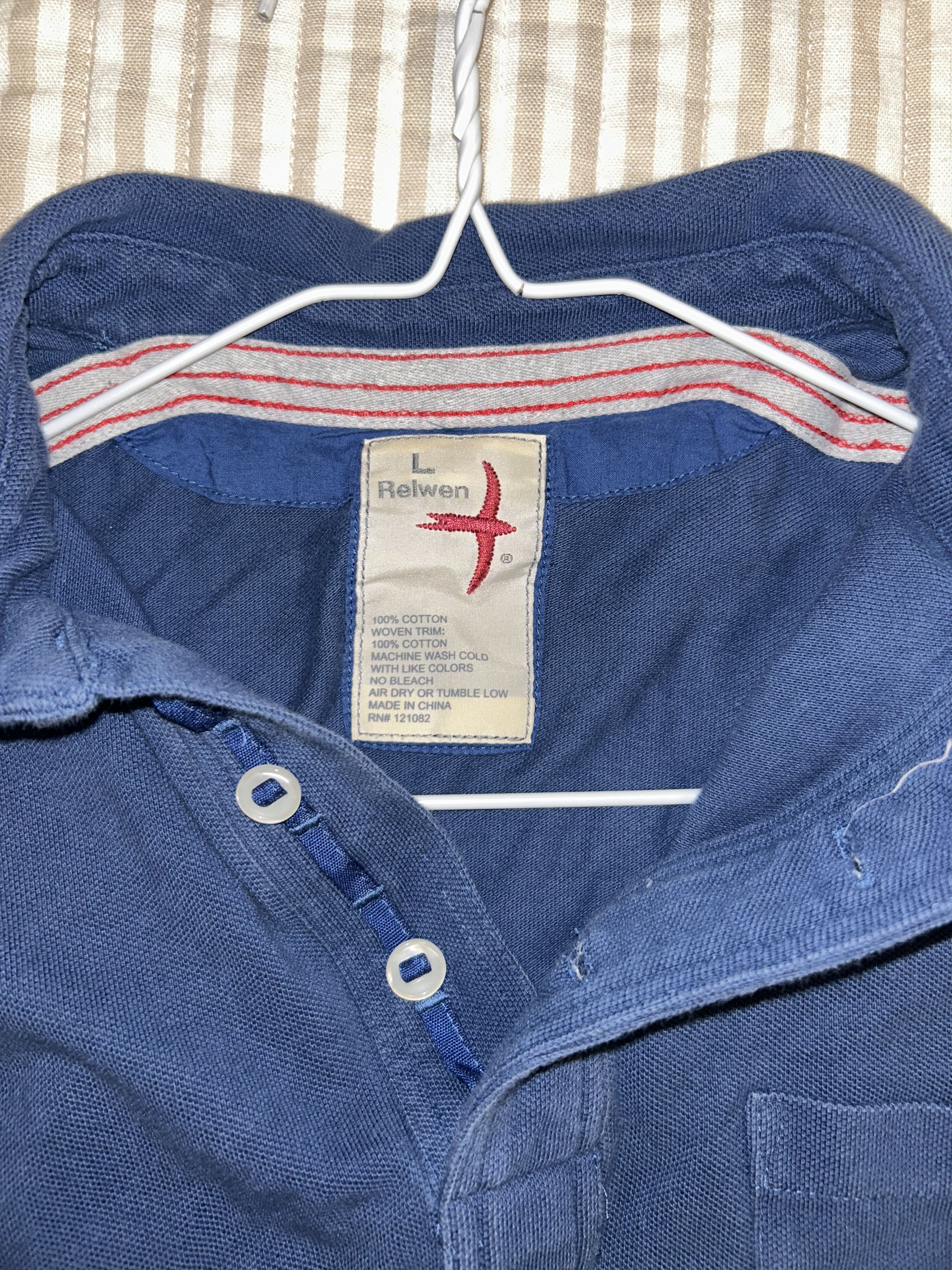 Relwen Relwen Blue Pique Cotton Polo Size US L / EU 52-54 / 3 - 3 Thumbnail