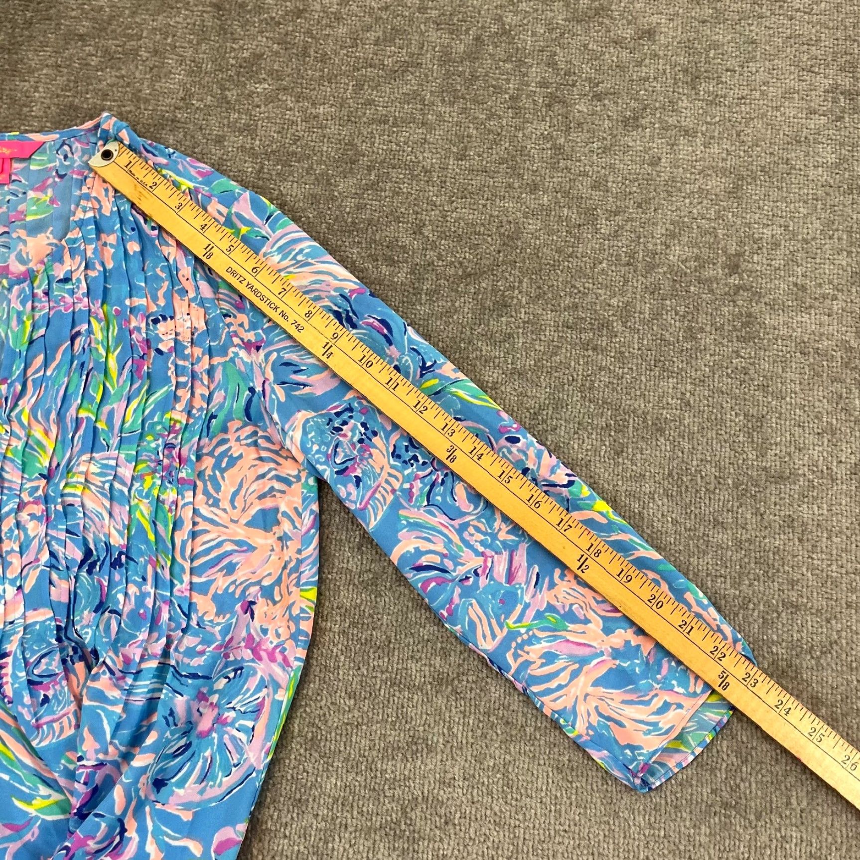 Lilly Pulitzer Lilly Pulitzer Top Women Small Marilina Tunic Floral Pleated Flowy Pullover Prep Shirt Size S / US 4 / IT 40 - 6 Thumbnail