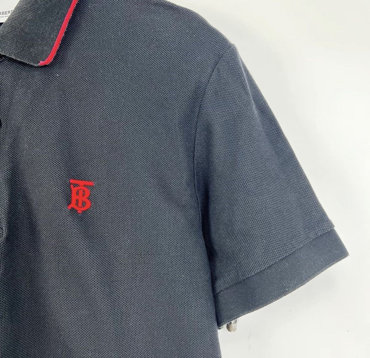 Burberry Burberry Black & Red Logo Embroidered Polo Shirt K12 Size US M / EU 48-50 / 2 - 5 Thumbnail