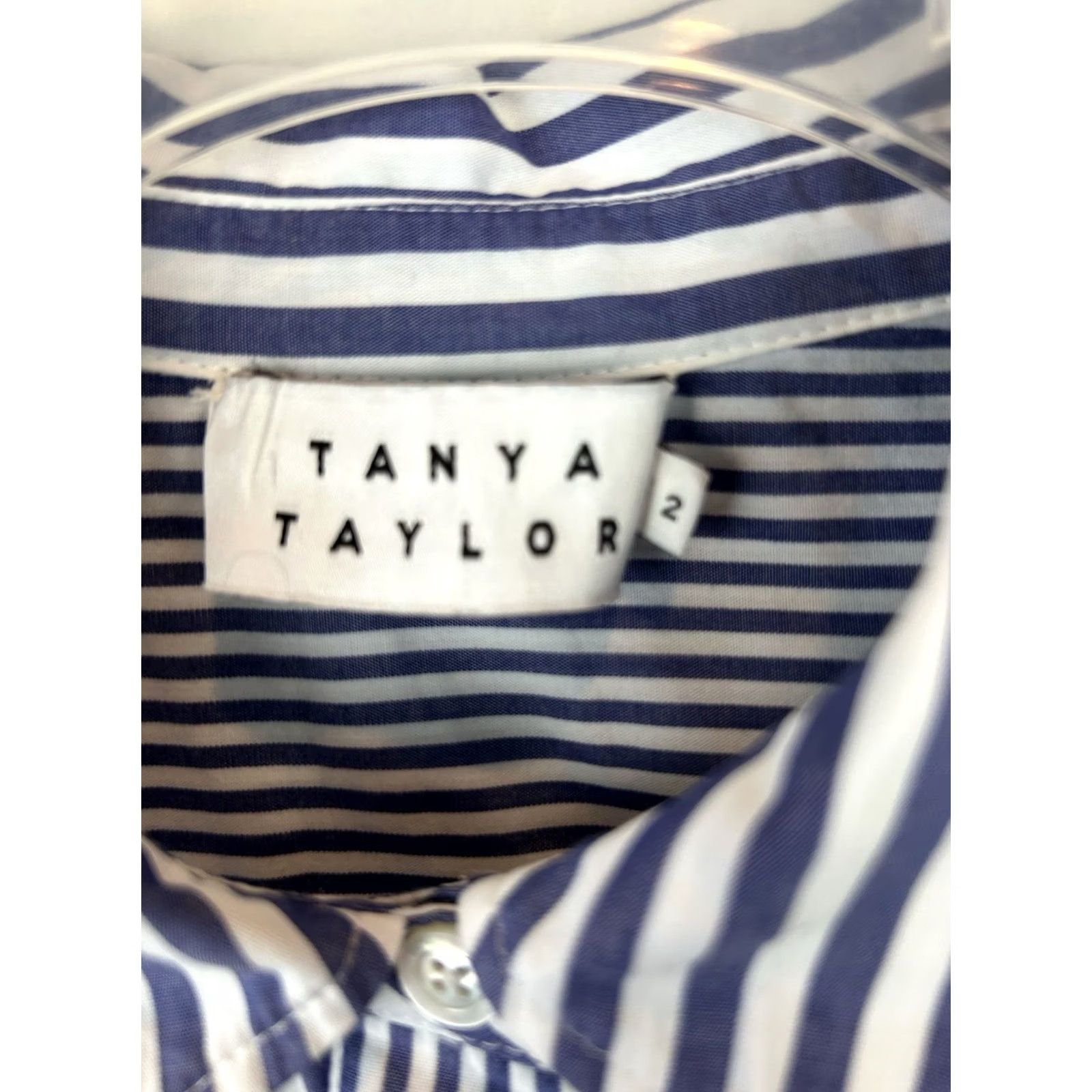 Tanya Taylor Tanya Taylor Shirt Dress Womens Cotton Blend Embroidered Eyelet Short Sleeve A-Line Casual Navy Nautical White 2 Mens? Size XS / US 0-2 / IT 36-38 - 3 Thumbnail