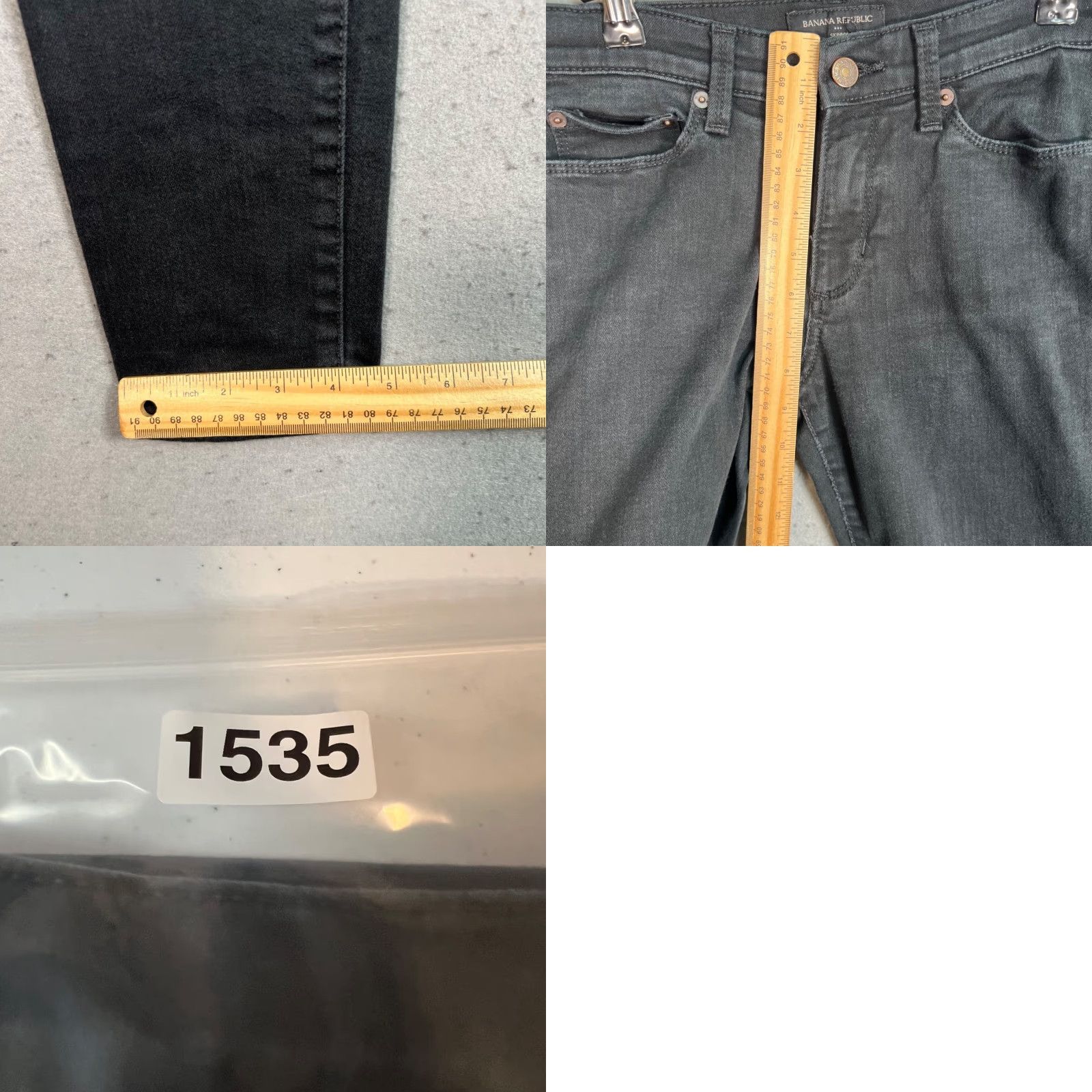 Banana Republic VINTAGE Banana Republic Jeans Skinny Denim Mid Rise Stretch Adult Womens 27/4 Black Womens Size 27" / US 4 / IT 40 - 8 Thumbnail