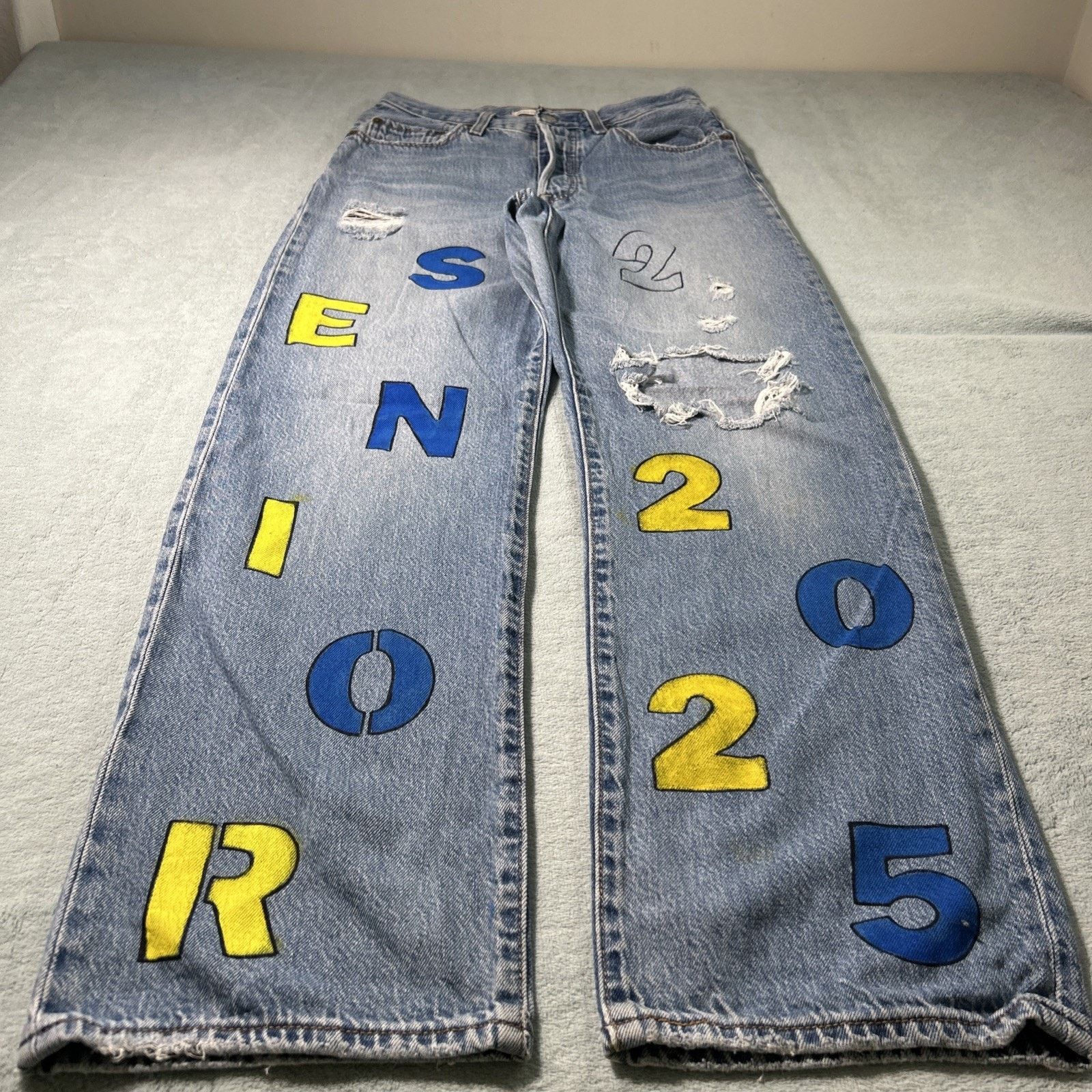 Levi's Levis Premium Loose Straight Jeans Women 27x29 Baggy Relaxed Size 27" / US 4 / IT 40 - 13 Thumbnail