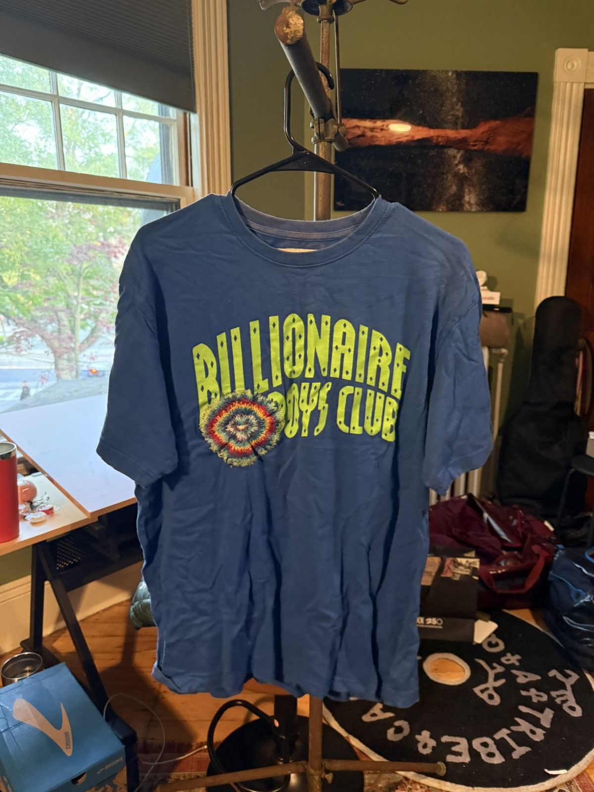 Billionaire Boys Club BBC Blue Rainbow Swirl Tee Size US XL / EU 56 / 4 - 1 Thumbnail