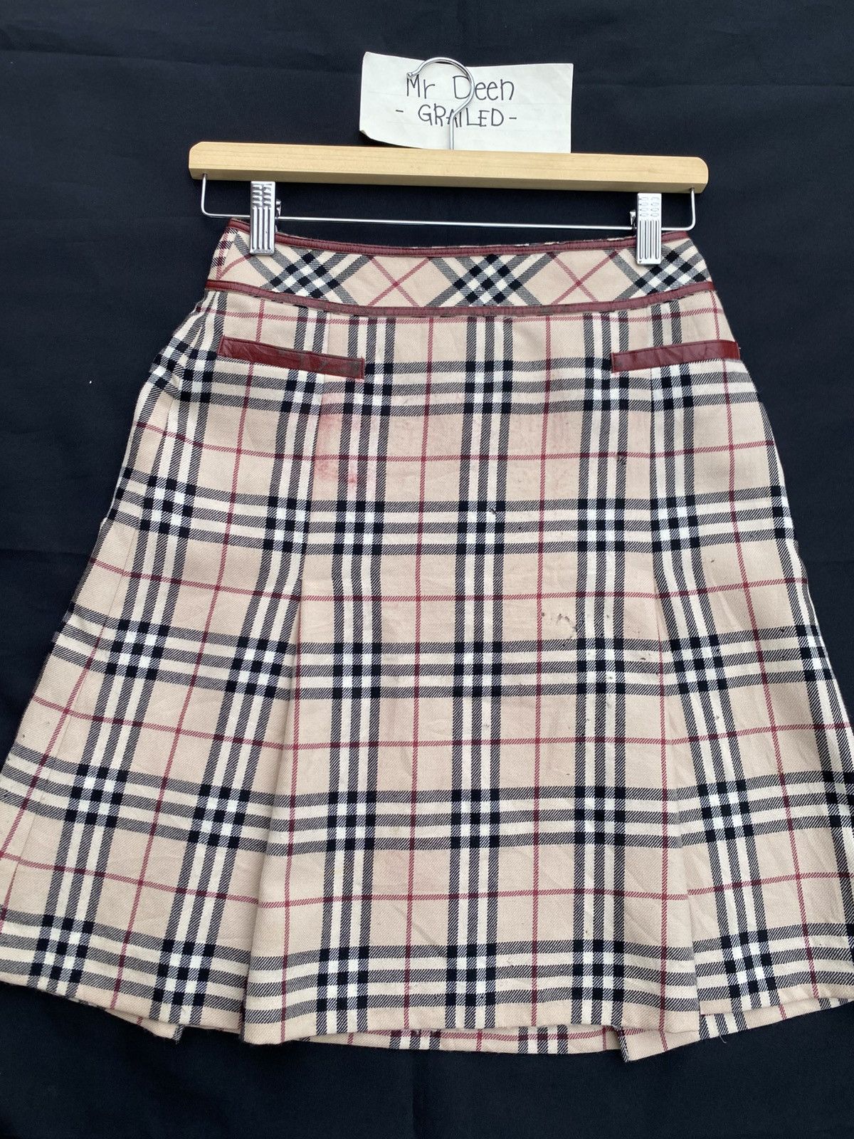 Burberry Rare Vintage Burberry Checkered Brown Midi Skirt Size 25" / US 0 / IT 36 - 5 Thumbnail