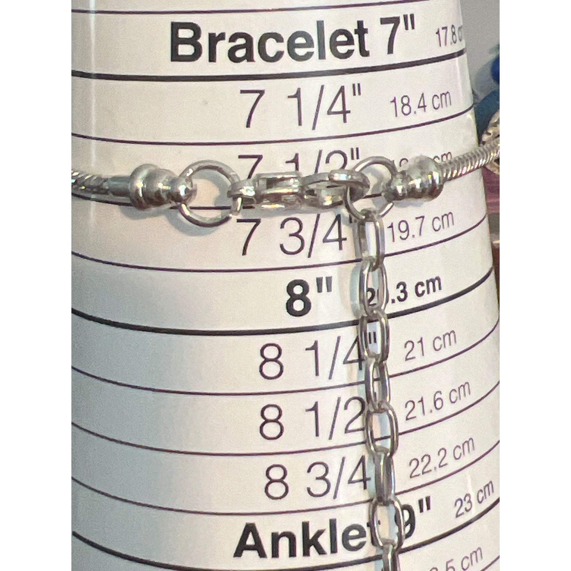 Other Khloelle Charm Bracelet Silver Tone Blue Glitter Add Bead Ad Size ONE SIZE - 5 Thumbnail